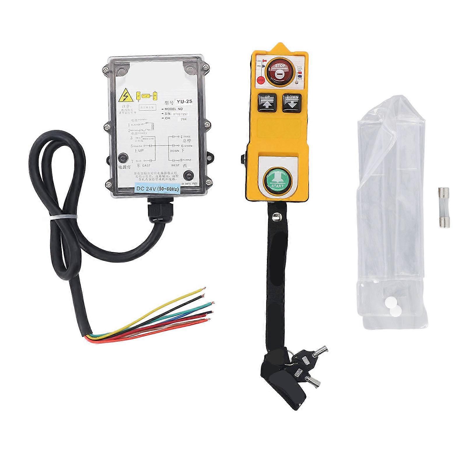 Wireless Industrial Crane Remote Control System Waterproof Shockproof Electric Hoist Transmitter and Receiver with Safety Lock
