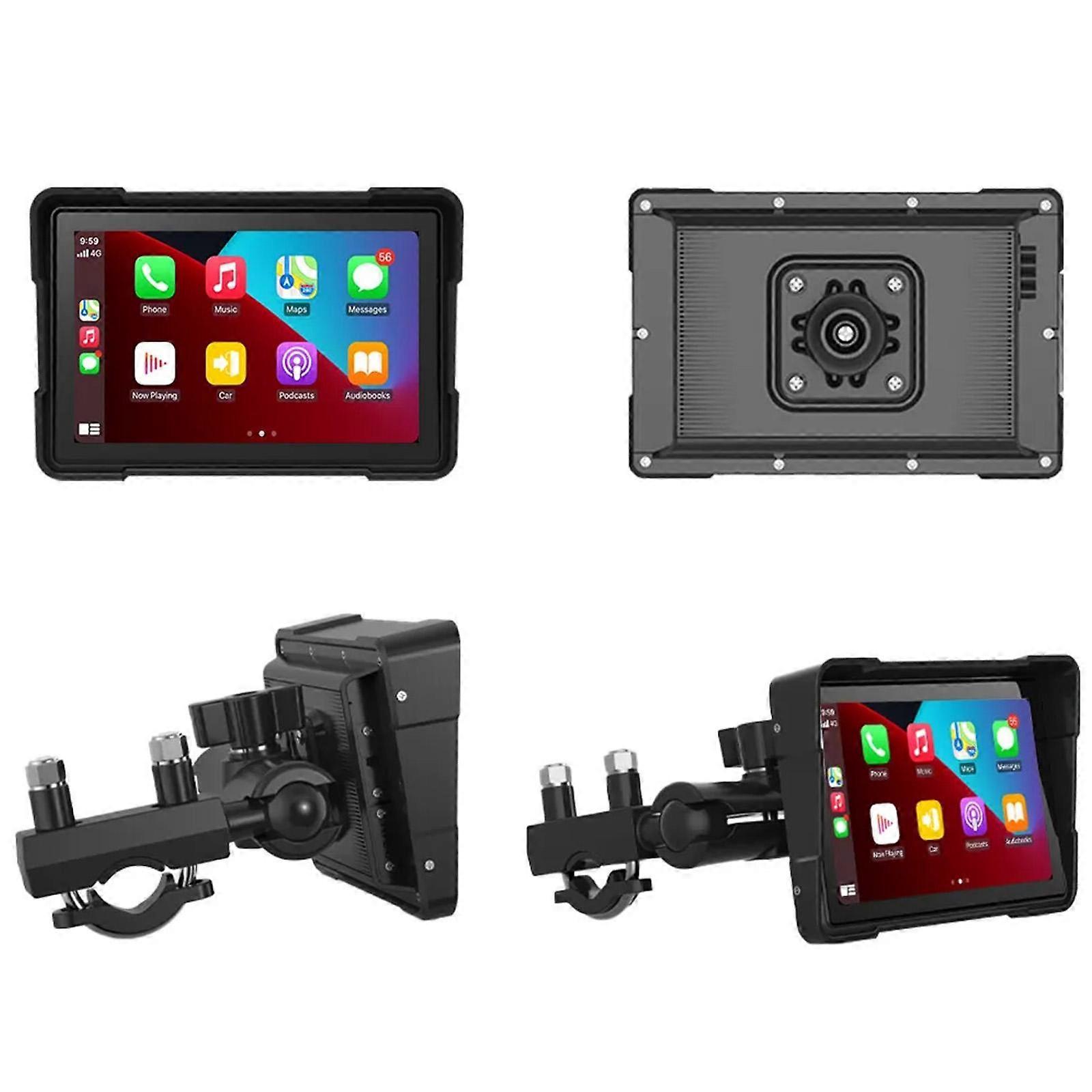 5 inch Motorcycle Carplay Waterproof 1080P WiFi Wireless Android-Auto DVR Monitor Dash Cam GPS Navigation TPMS