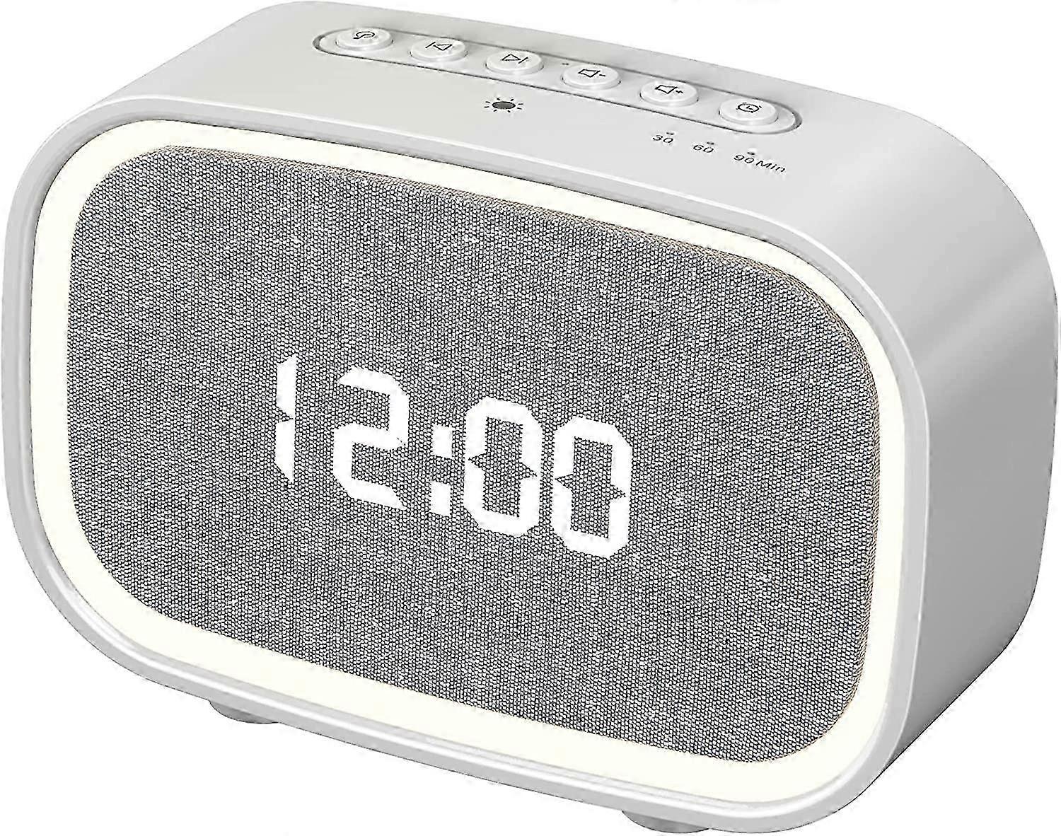 White Noise Machine with Bluetooth Speaker, Clock & 13 Soothing Sounds