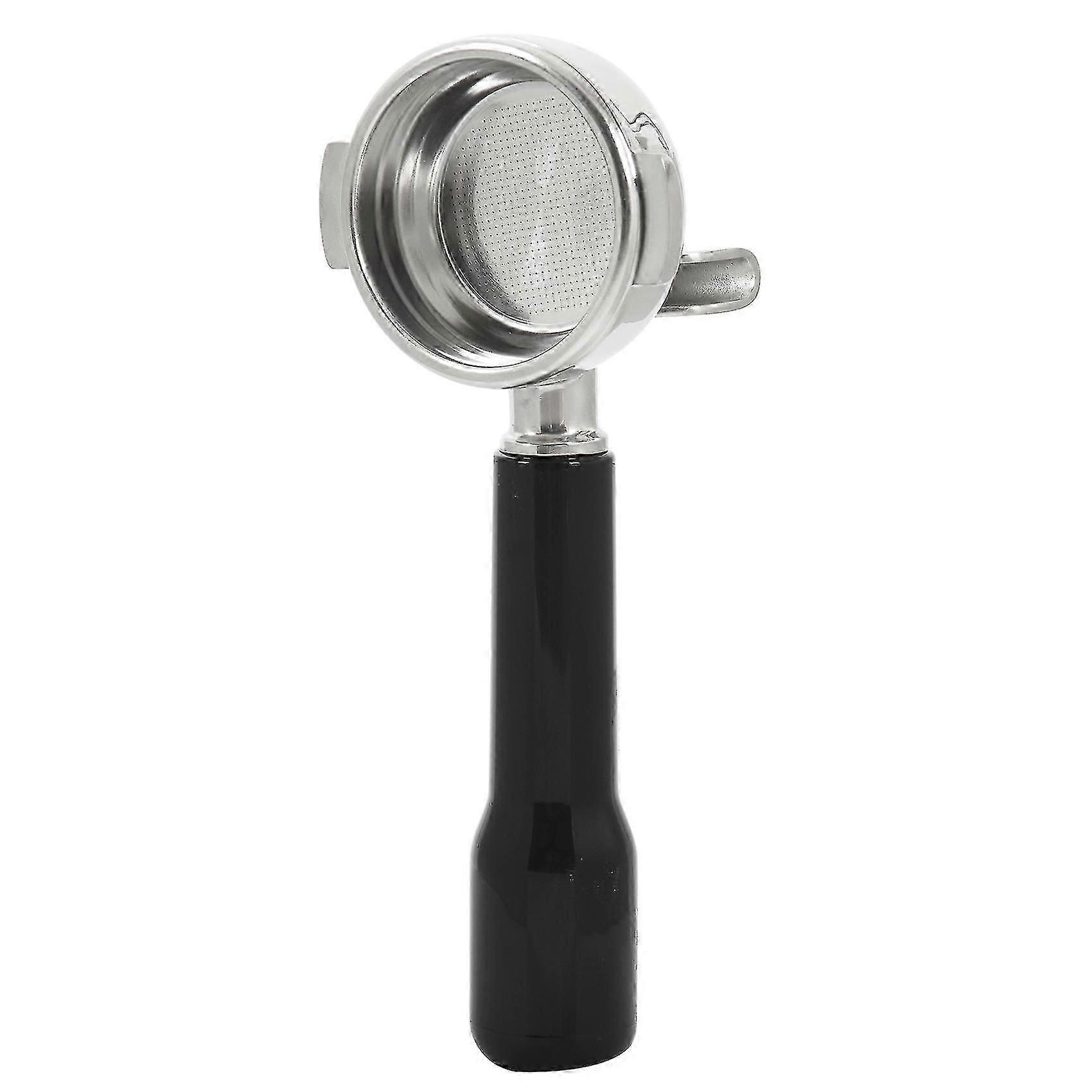 Porta-filtro sem fundo de aço inoxidável de 58 mm com bico duplo para máquinas de café expresso comerciais