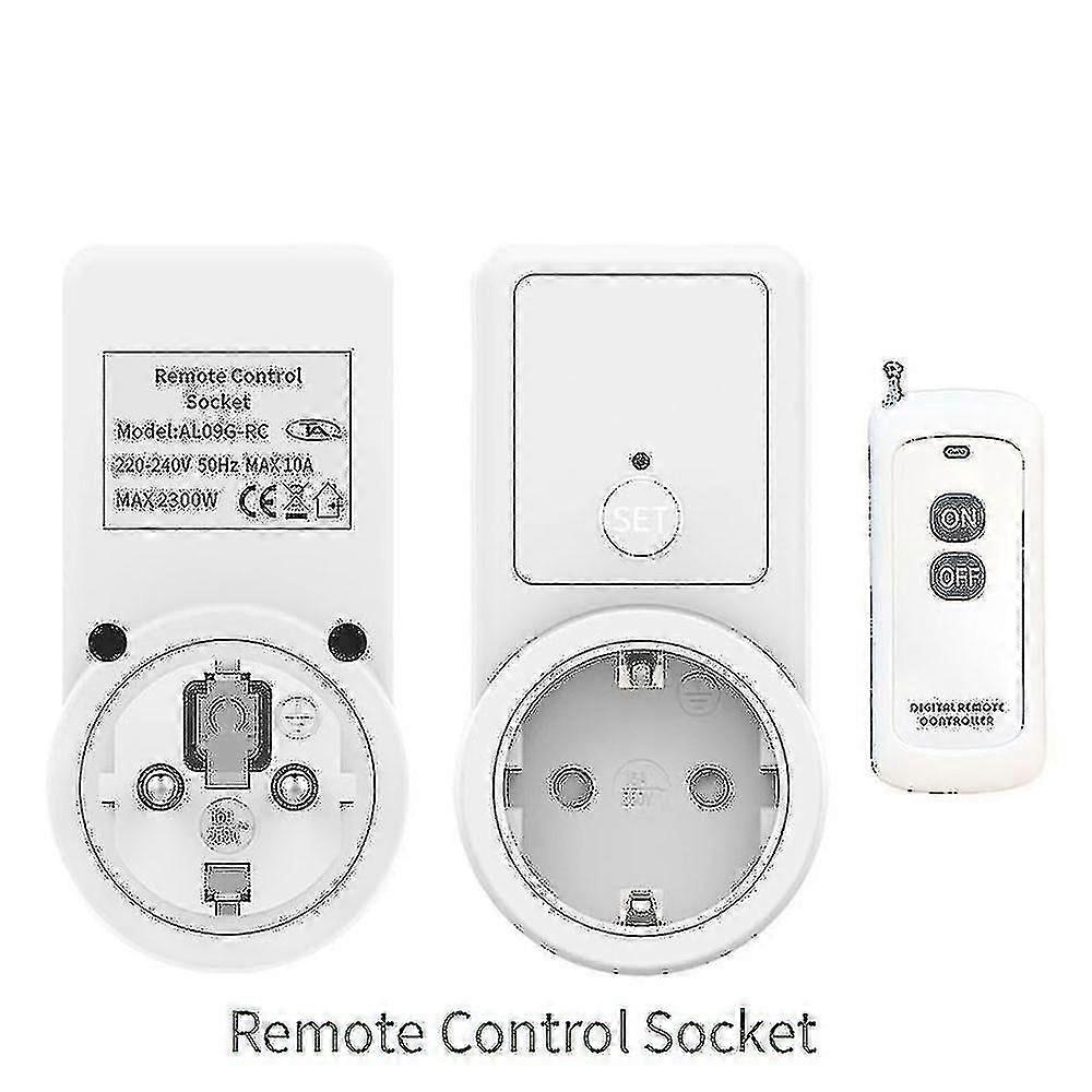 Smart Remote Control Plug EU Socket, Wireless Switch Power Outlet 1-5 Pack for Home Automation
