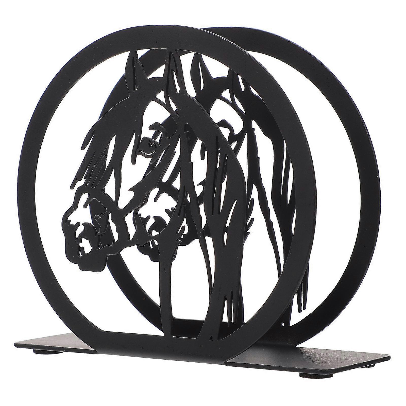 1pc Elegant Iron Tissue Holder With Artistic Design Stylish Napkin Stand For Home Hotel Use Multifunctional Paper Towel Rack With Modern Aesthetic