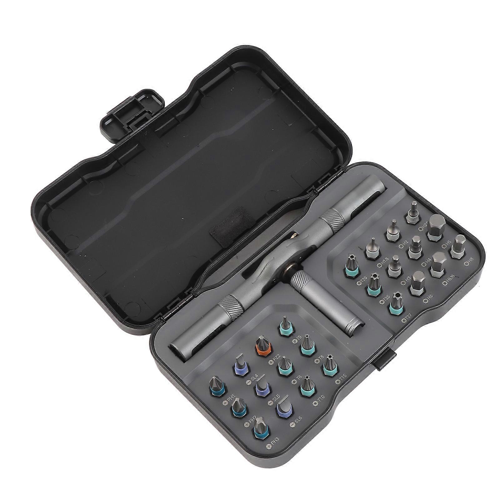 Ratchet Screwdriver Set 24-in-1 Bit Multipurpose Repair Tool Manual Hardware with Handle RS1