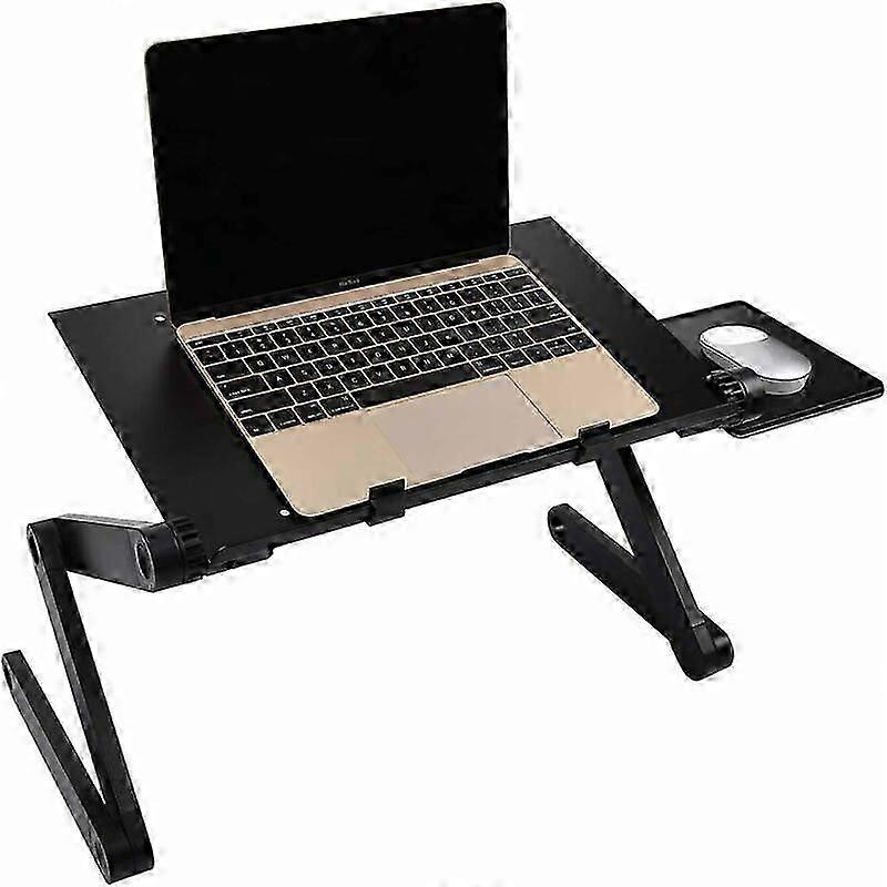 Ideal Swan Laptop Stand Folding Bed Table Laptop Stand Bed Tray Tilting Reading Stand for Sofa, Book, Magazine and Breakfast - Black