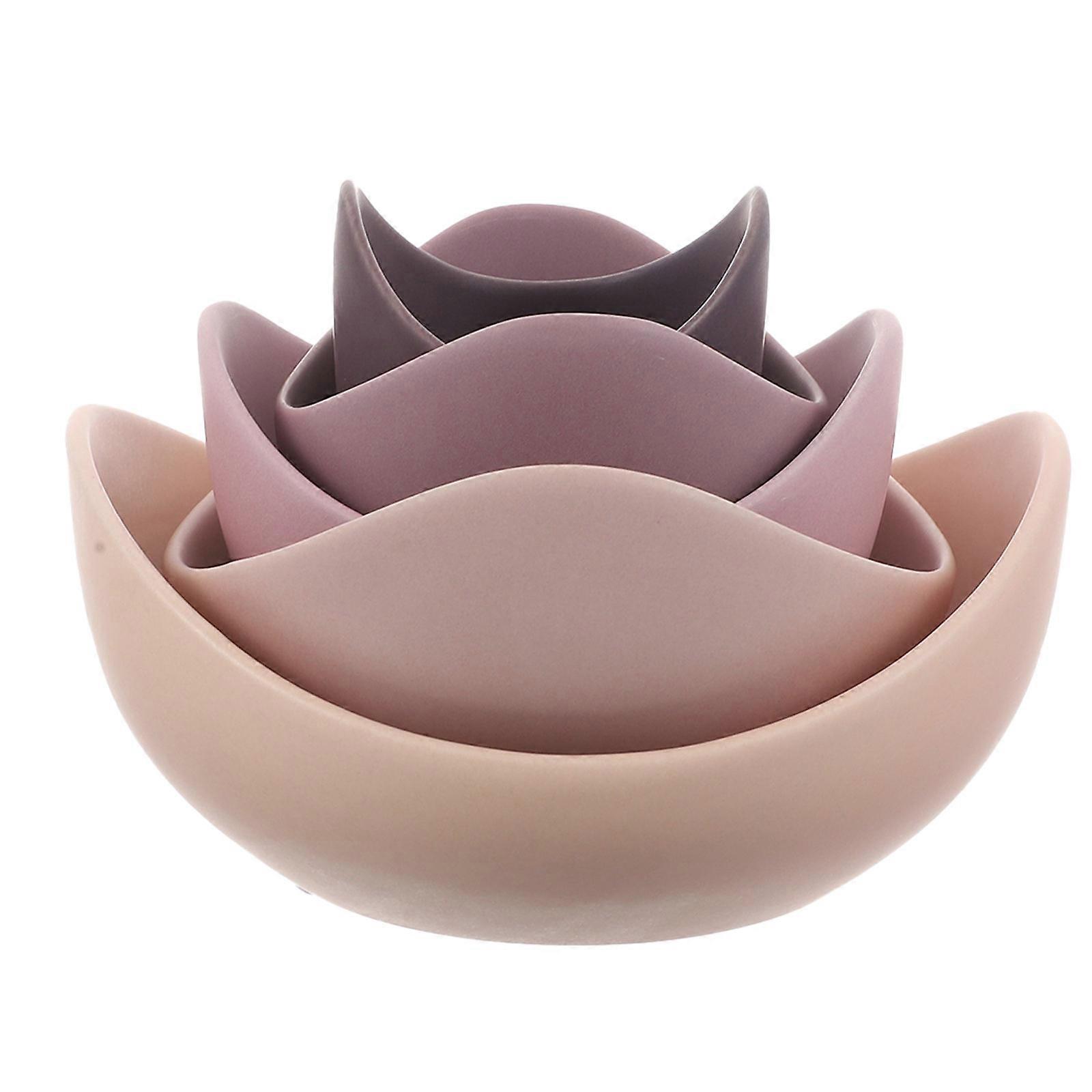 Fruit Serving Bowl Ceramic Dessert Bowls Home Use Desktop Organizer White Pottery 1 Set