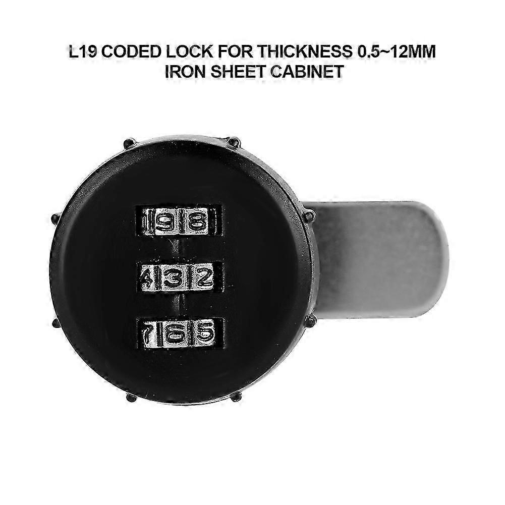 3 Digit Code Combination Cam Cabinet Zinc Alloy Password Security Coded Lock L19