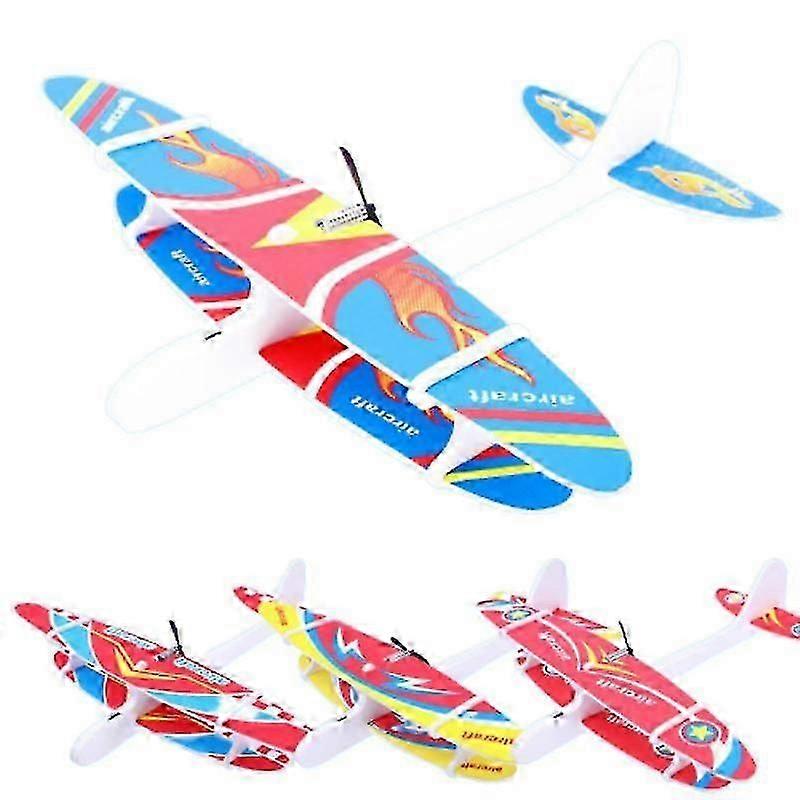 LED USB Rechargeable Hand Throw Foam Glider Plane, Electric Flying Toy with Light