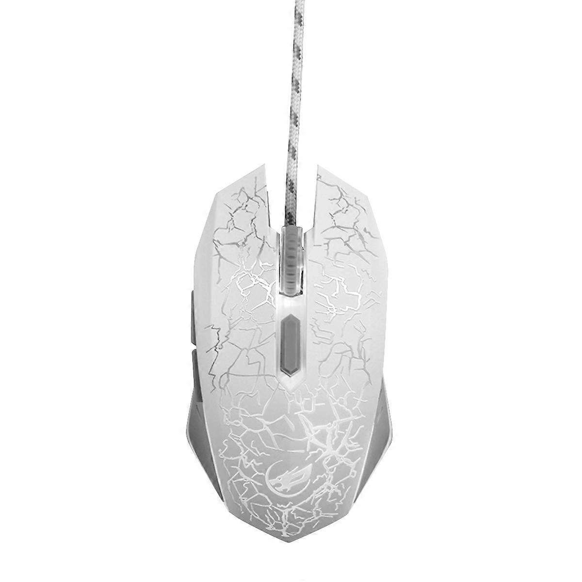 Mouse For Gamers 13.1x7.2x4.1 Cm White 6 Buttons DPI Adjustable Up To 2400 Optical Sensor 1Pcs