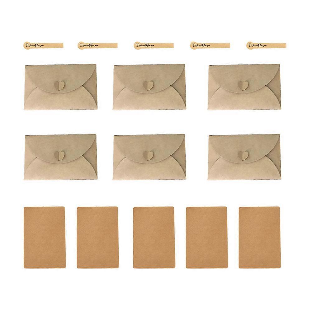 Creative Envelopes Booklet Kraft Paper Light Brown Rectangular DIY Invitation Greeting Card Envelopes 1Set