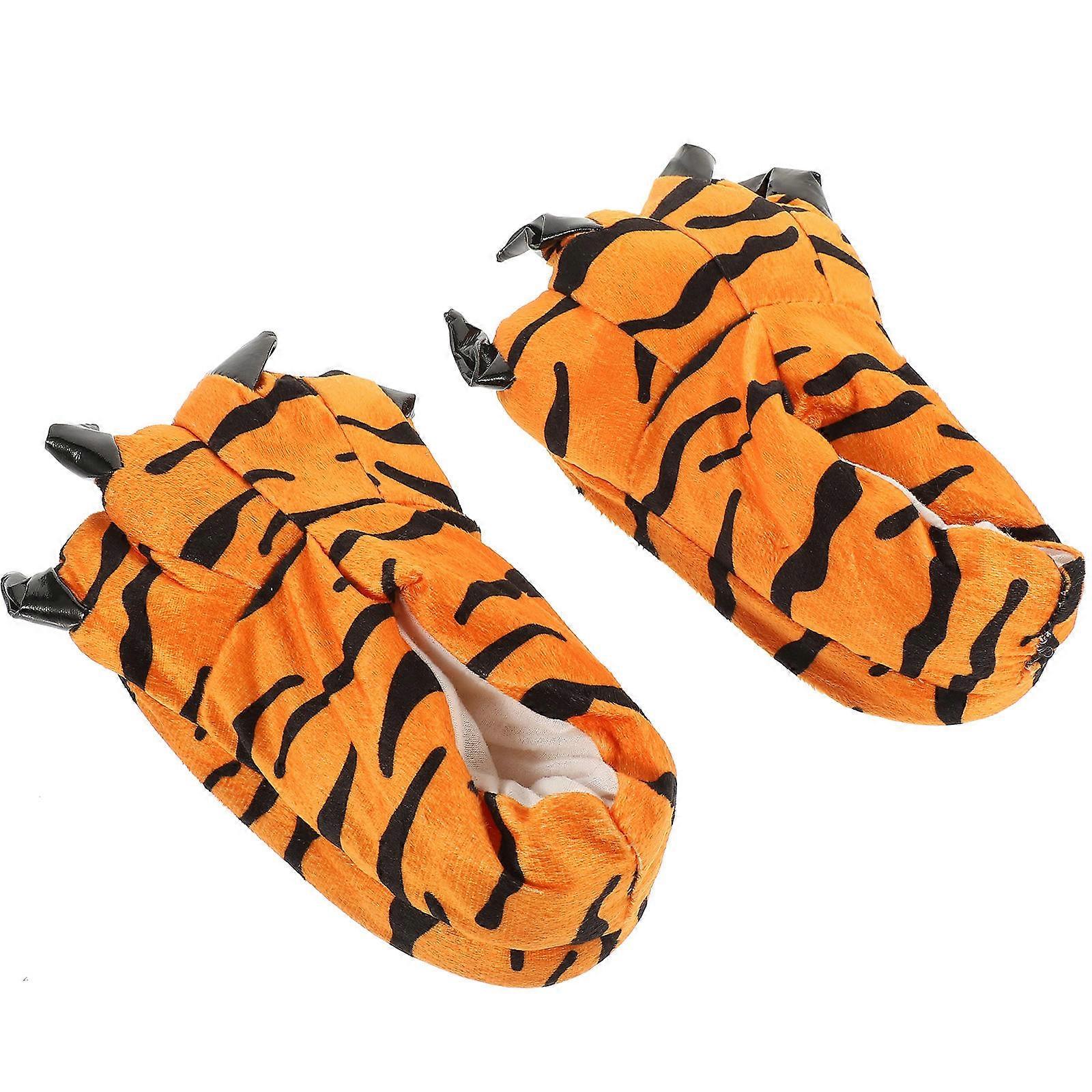 Worgeous 1 Pair Cartoon Dinosaur Claw Shaped Plush Slippers for Kids