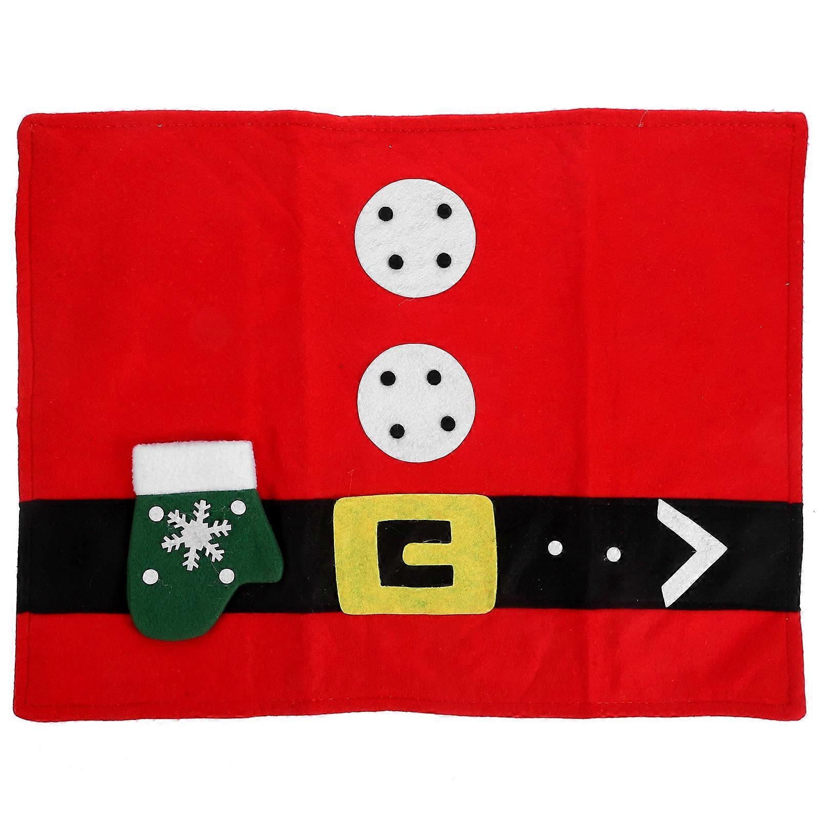 Festive Table Mats Rectangular Christmas Decorative Coasters Prevent Scratches For Family Gatherings 1Pack