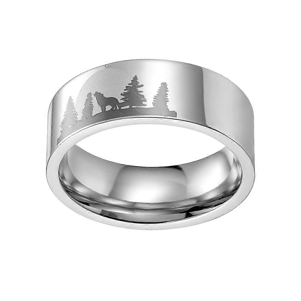 Mens Jewelry Rings Titanium Steel Round Shape Simplicity Style Wedding Engagement Prom Valentine's Day 1Pcs