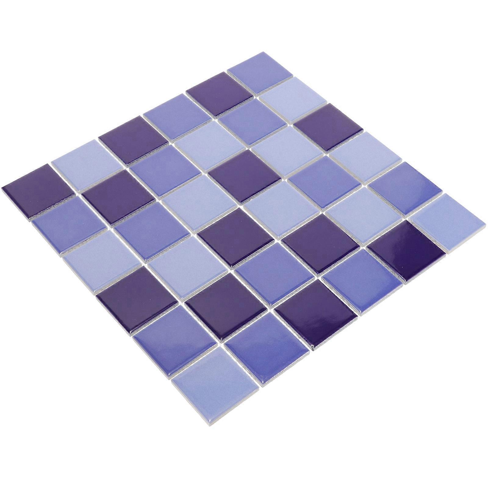 36pcs Polished Ceramic Mosaic Tiles for DIY Crafts – Scratch Resistant Blue Tiles for Bathroom, Pool Floor & Spa Wall Coverings – & Durable Design