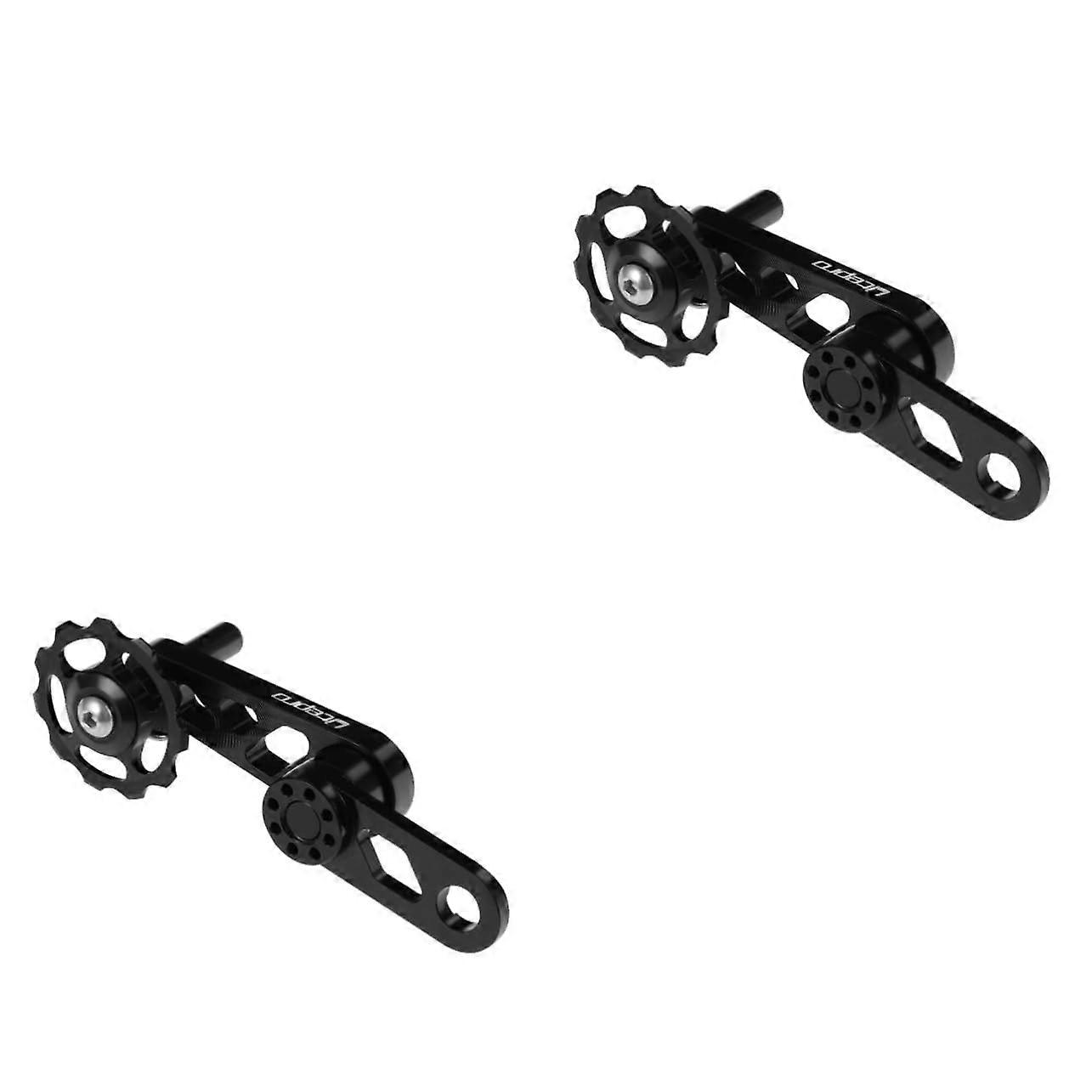 Folding Bicycle Chain Stabilizer 2-Pack for Singlespeed Bikes, Rear Derailleur Chain Guide, Adjustable Tension Control