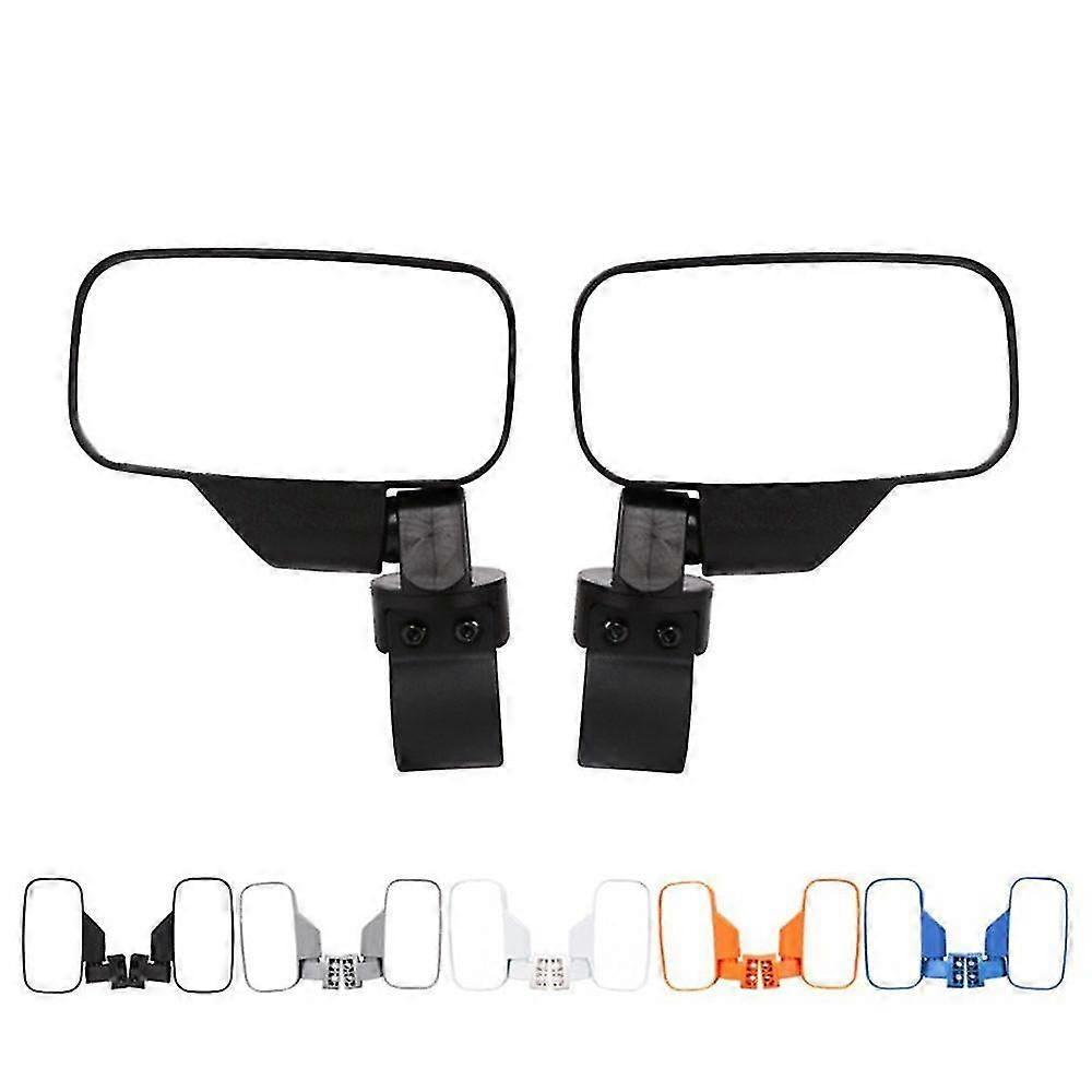 Shockproof Pair of Universal Handlebar Side Rear View Mirrors for Motorcycles and ATVs
