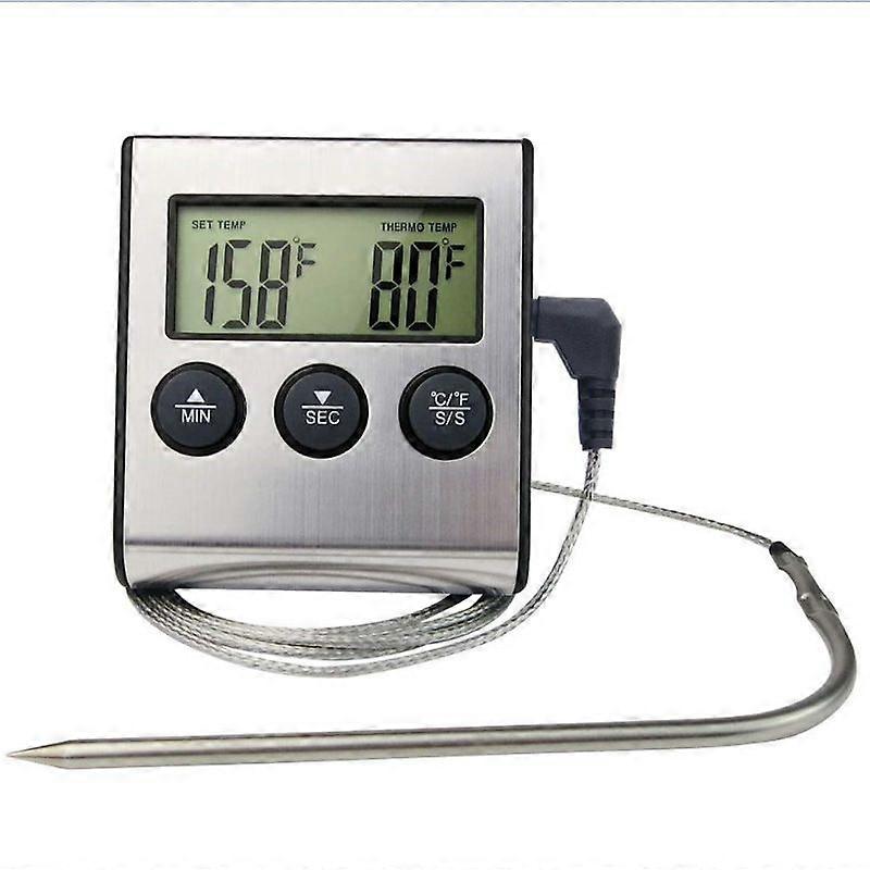 1-Pack Kitchen Food Thermometer Electronic Timer Probe Meat Thermometer Grilling