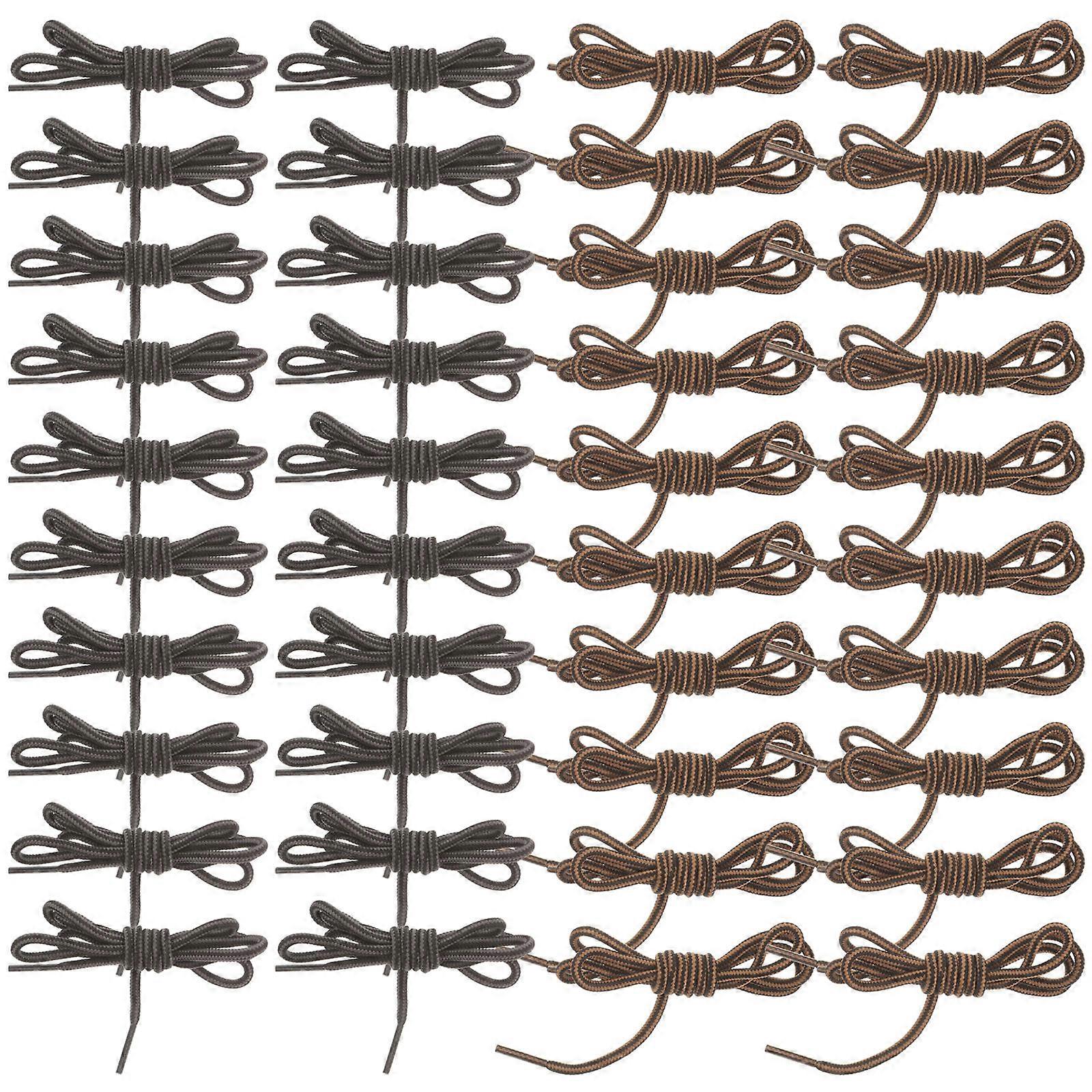 Round Shoe Laces For Sneakers Polyester Material Simple Design Daily Use 10 Pairs
