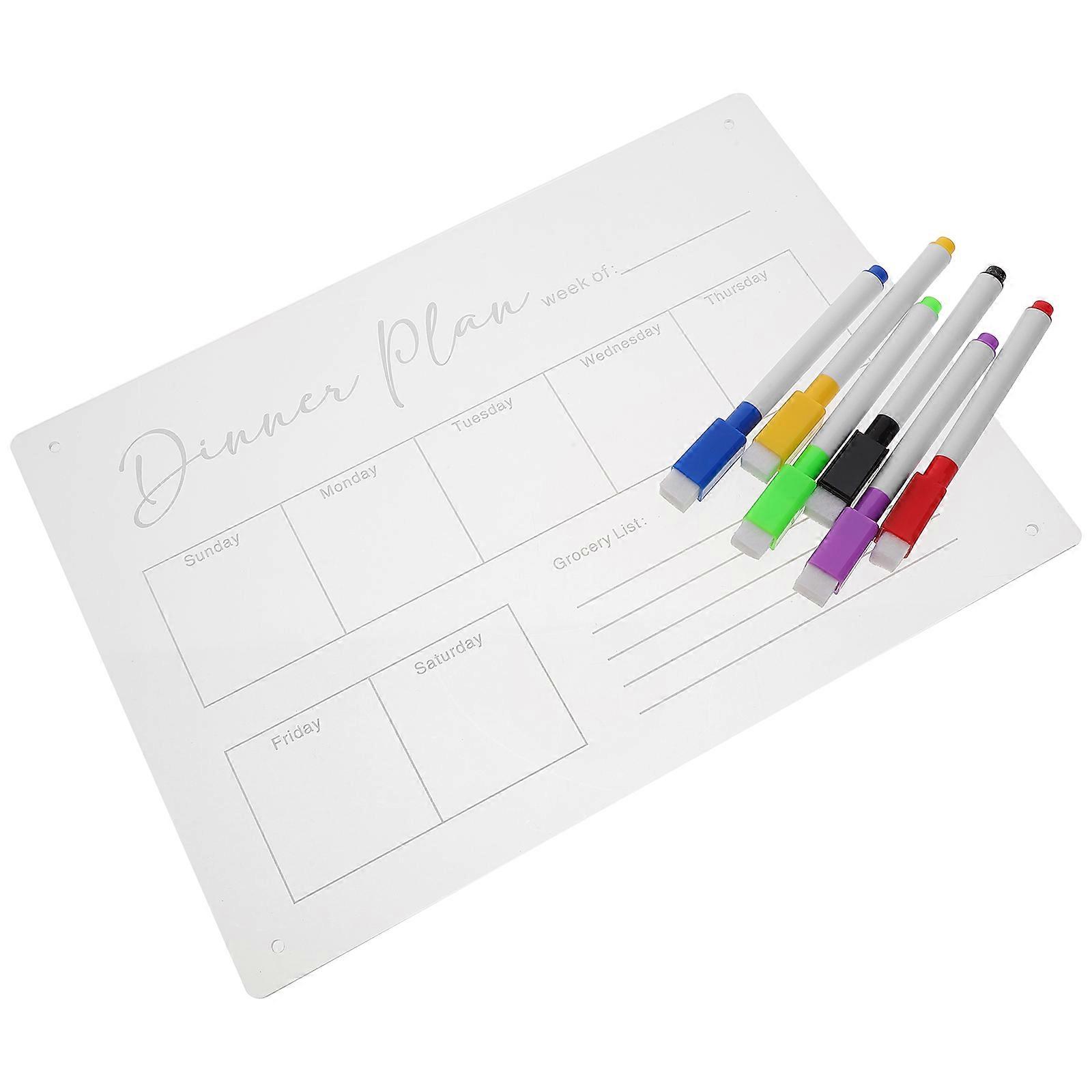 Planning Calendar For Refrigerator Dry Erase Board Fridge Accessory Clear Writing Board Note-taking 1 Set