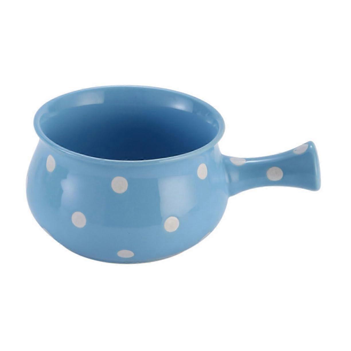 Ceramic Mixing Bowl With Handle, Serving Bowl For Noodles And Rice, Home And Restaurant Use