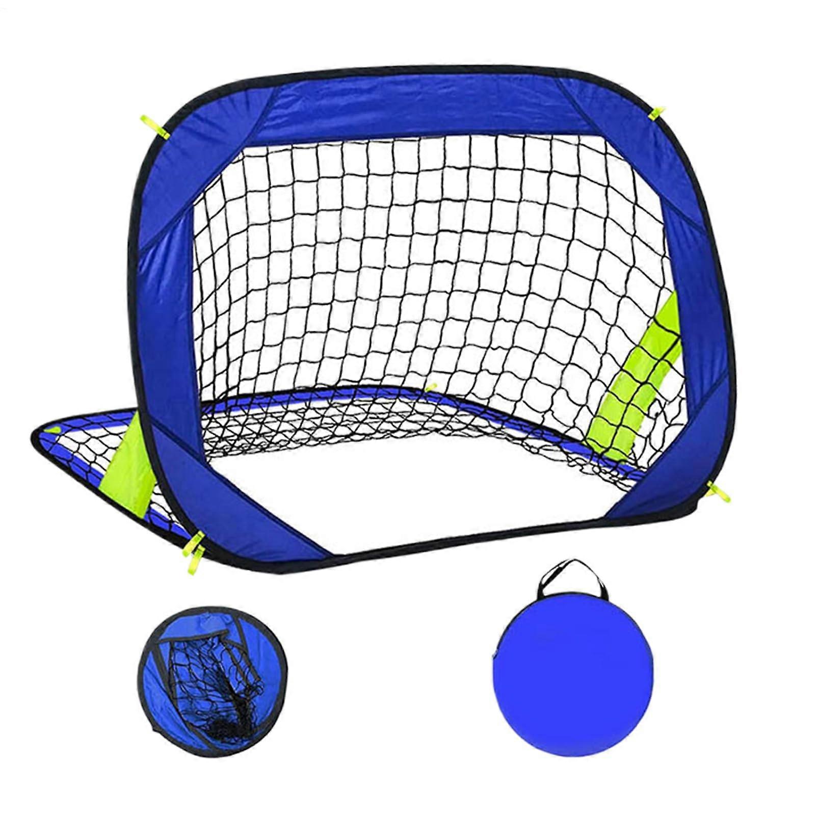 Poppups soccer goal, quick assembly and portable design, Blue or Orange Ref: 9357