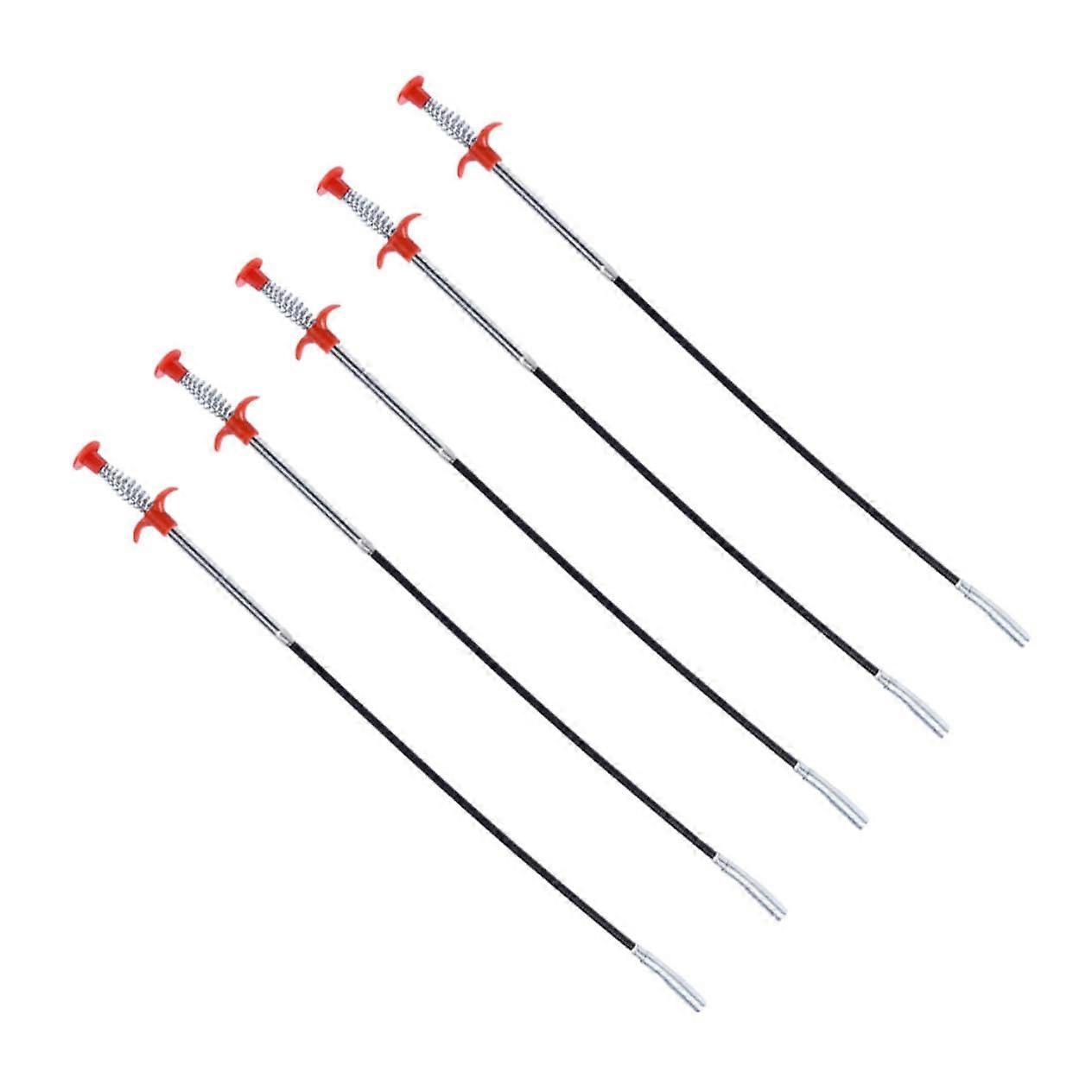 5 pieces clog remover flexible grabber tool for pipe cleaning for sink bathtub and corrosionresistant and lightweight