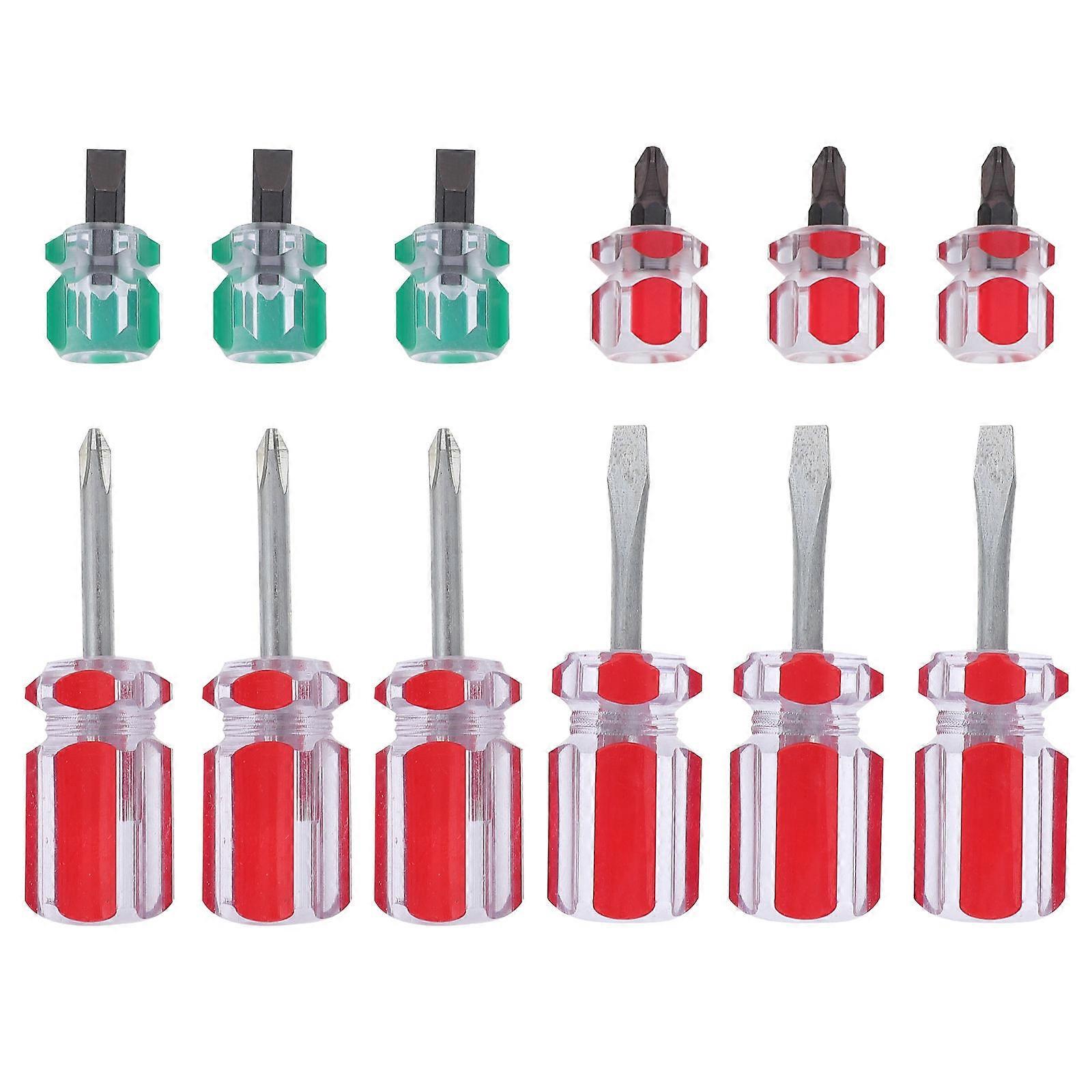Flat Magnetic Screwdriver for Home with AntiSlip Handle MultiPurpose Repair Tool Compact and Portable 12pcs Set