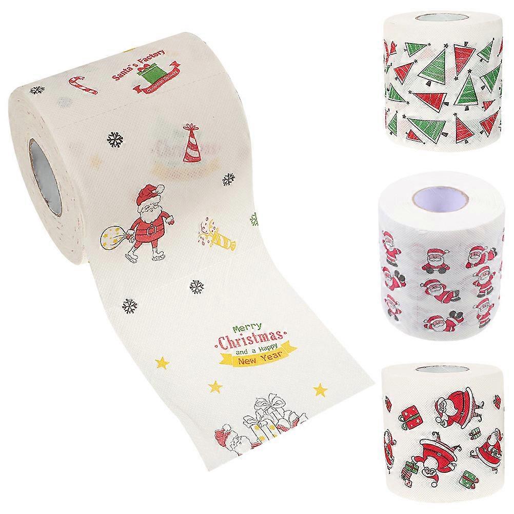 Patterned Toilet Roll Decorative Christmas Design Home Use Assorted Rolls