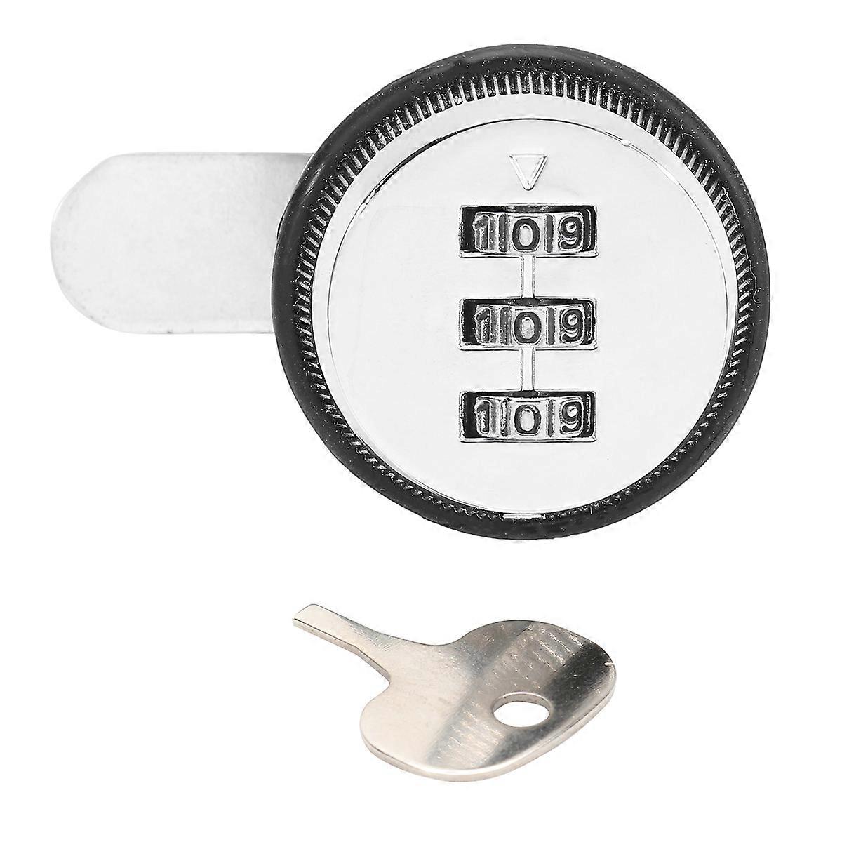 Zinc Alloy Drawer Lock Keyless Password Lock 3 Combination Mailbox 20mm 1Pcs