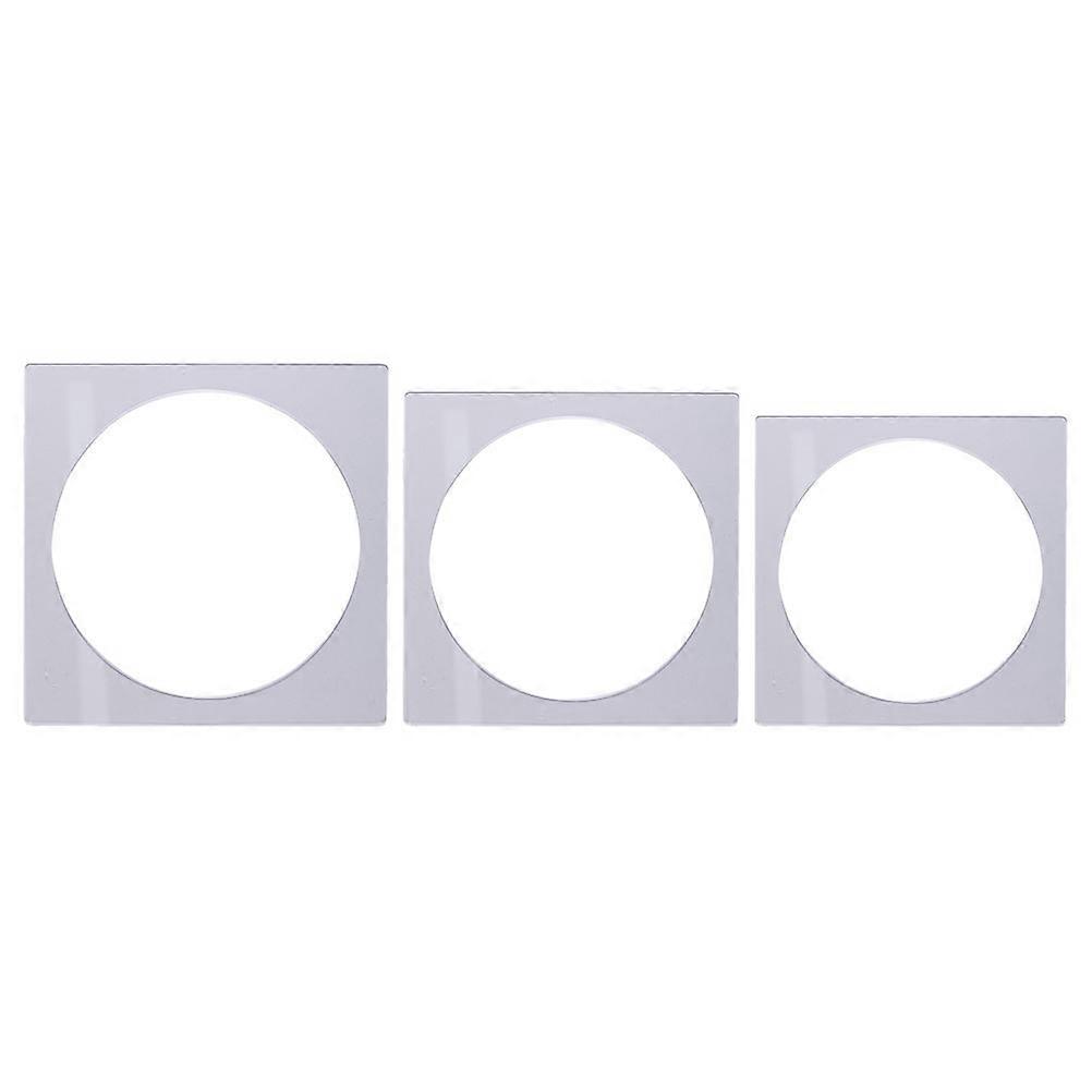 Layer Cake Molds Square Acrylic Baking Tools Versatile Dessert Creation Family Gathering 3Pcs