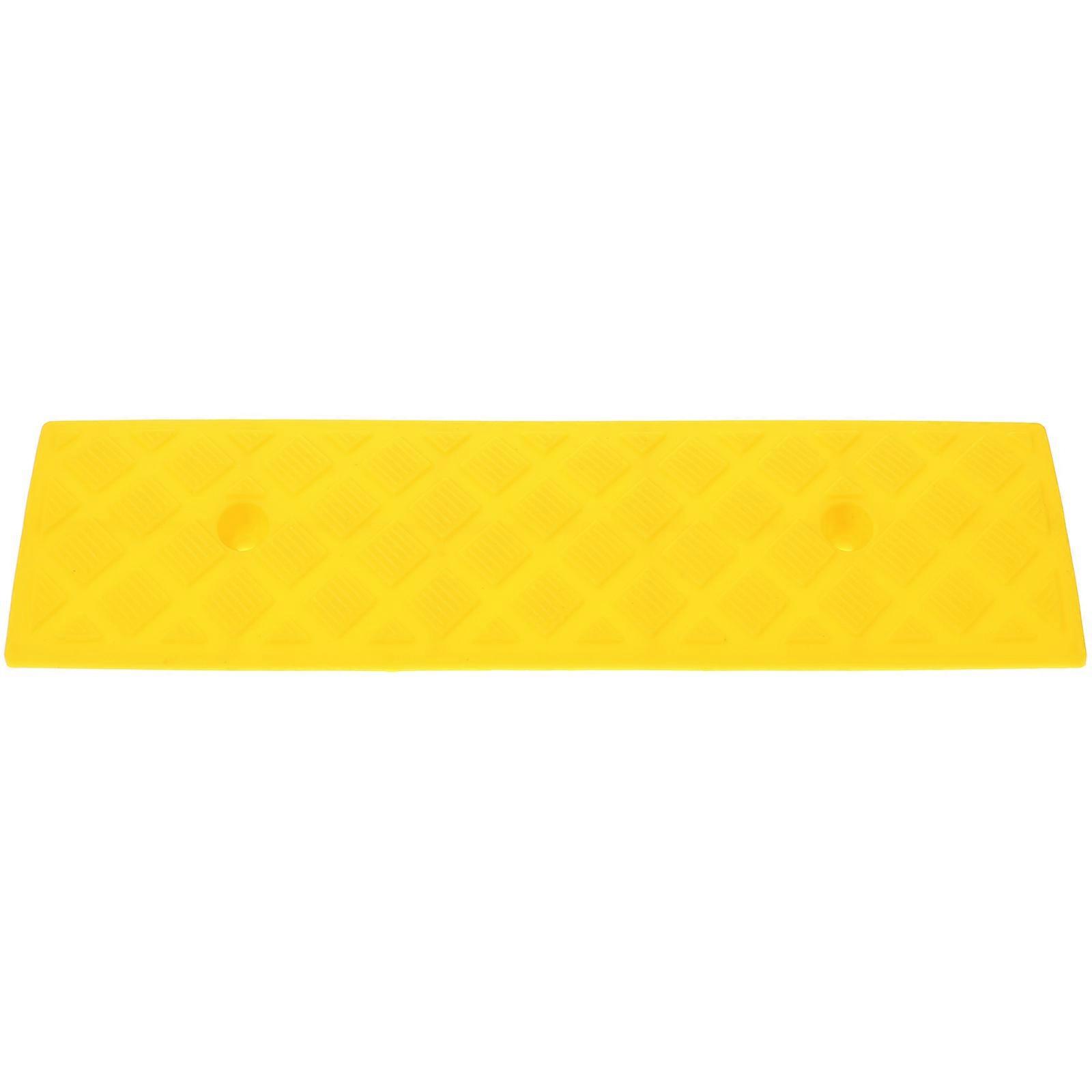 Ramps Ramp for Driveway Car Motorcycle Loading Dock Yellow 49.00X12.50X3.00CM Anti-slip 1Pack