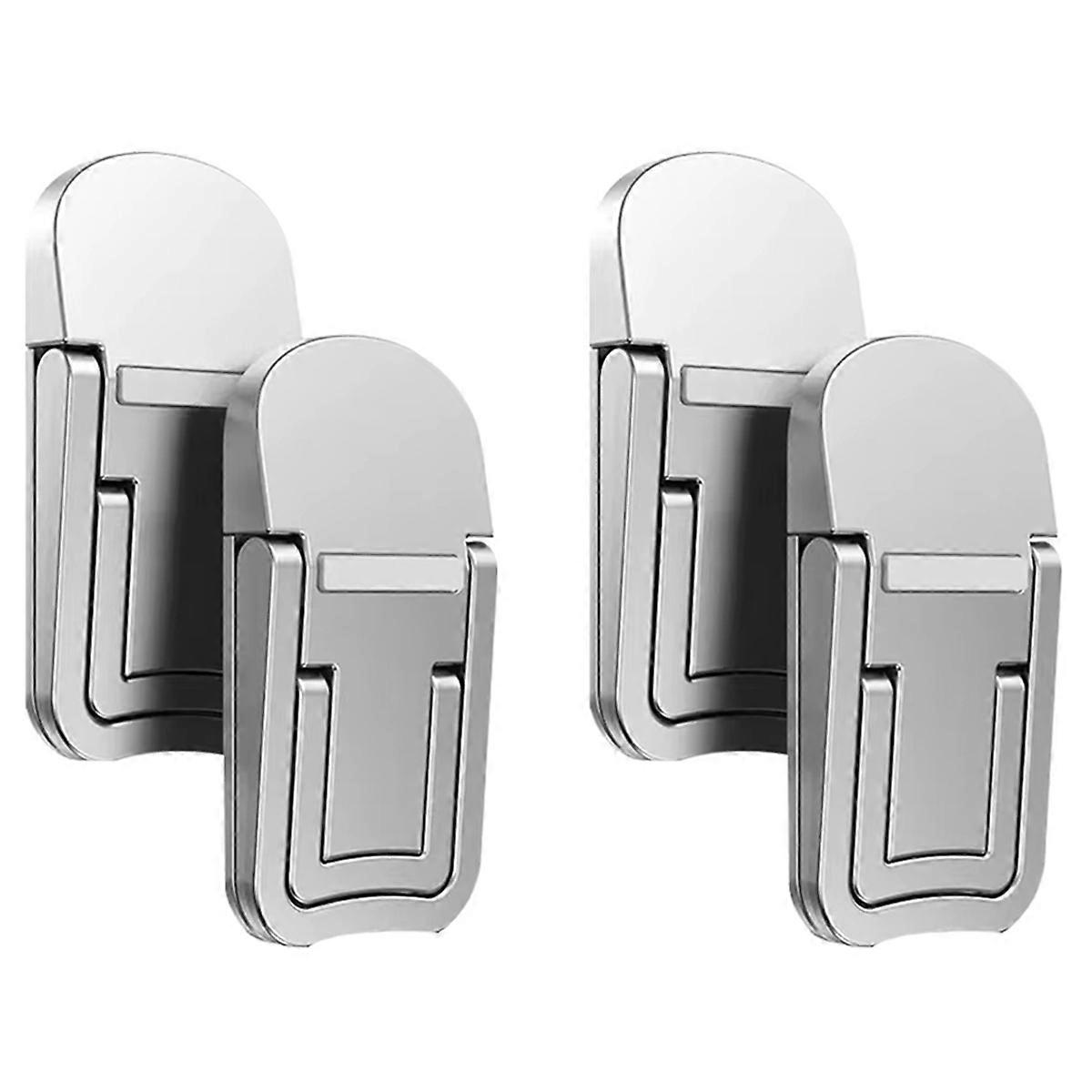 2Pcs Portable Laptop Stand Computer Riser Lift Self-Adhesive Silver