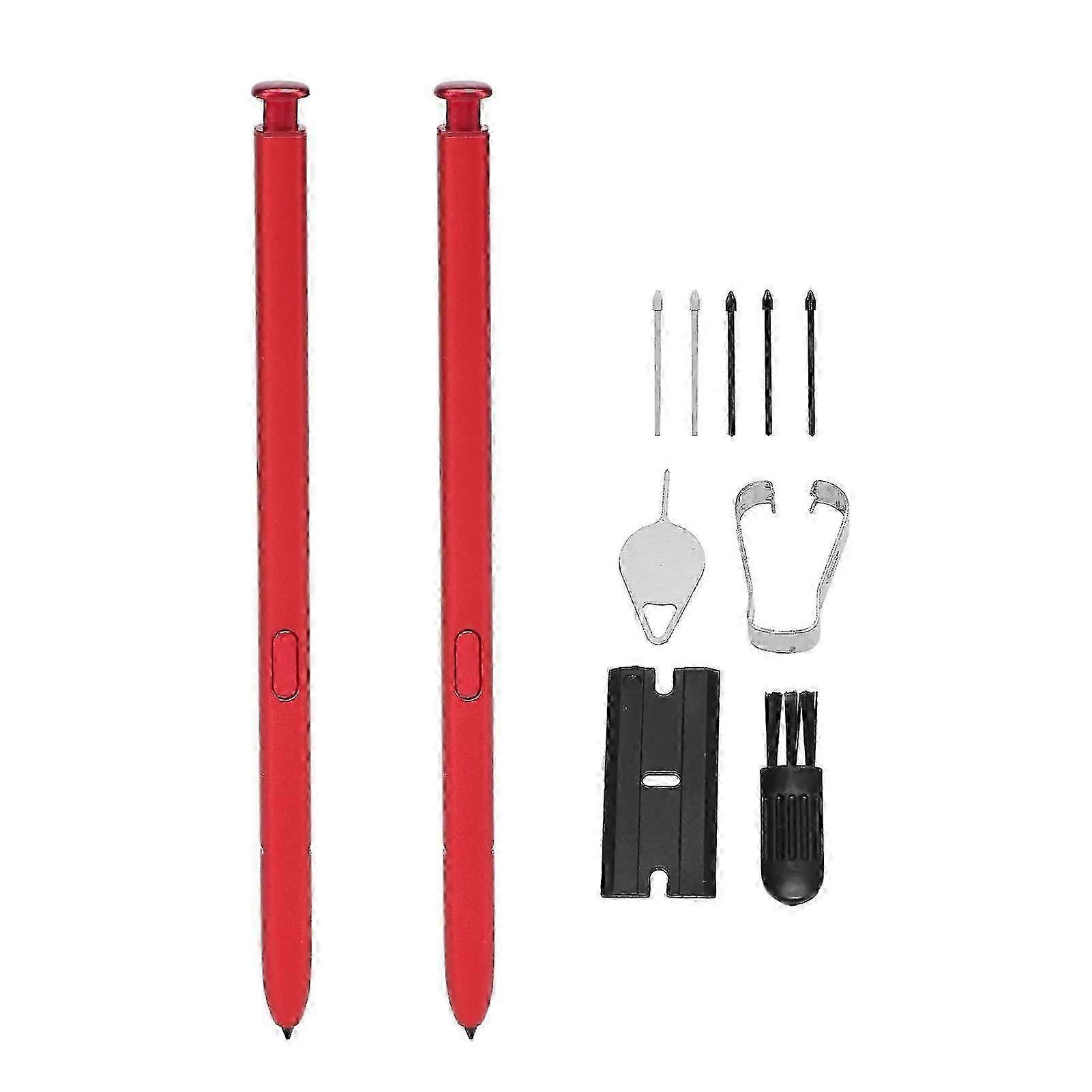 Mobile Phone Touch Pen with Spare Tip Touch Screen Stylus Pen Replacement for SAMSUNG Galaxy Note 10 Red