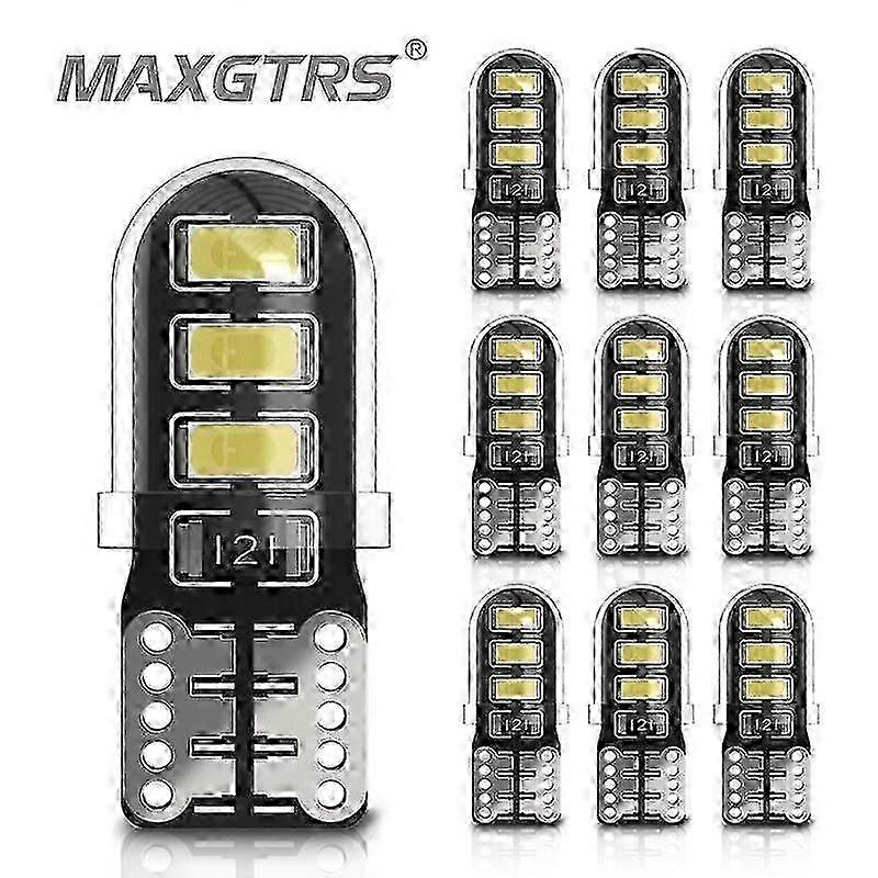 10x High Power 2835 Chip T10 W5w 15w 194 168 Car LED DRL Interior Reading Map Dome Side Indicator Lights Suitable for Various Car Models