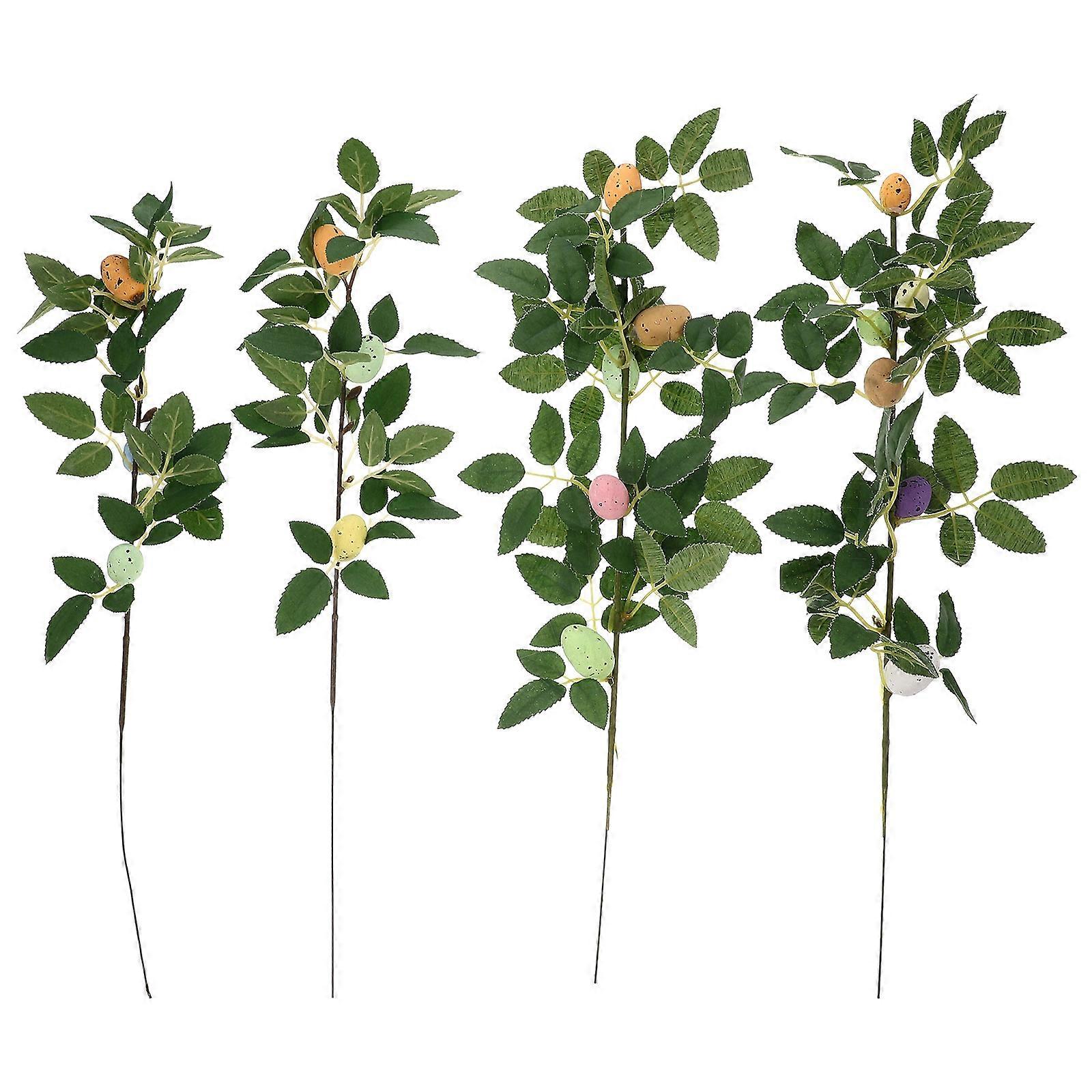 Artificial Egg Tree Branches Egg Bouquet Foam Eggs Branches Wedding Photography Rustic Style Spring Theme 4Pcs