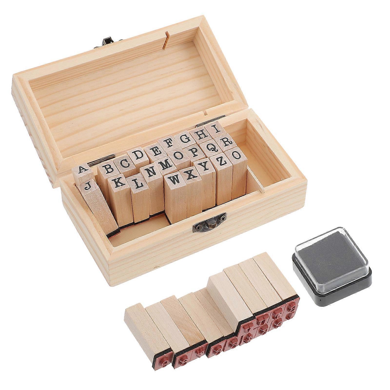Scrapbook Stamp Diy Number Letter Stamps For Scrapbooking Kids Assorted Color Square 1 Set