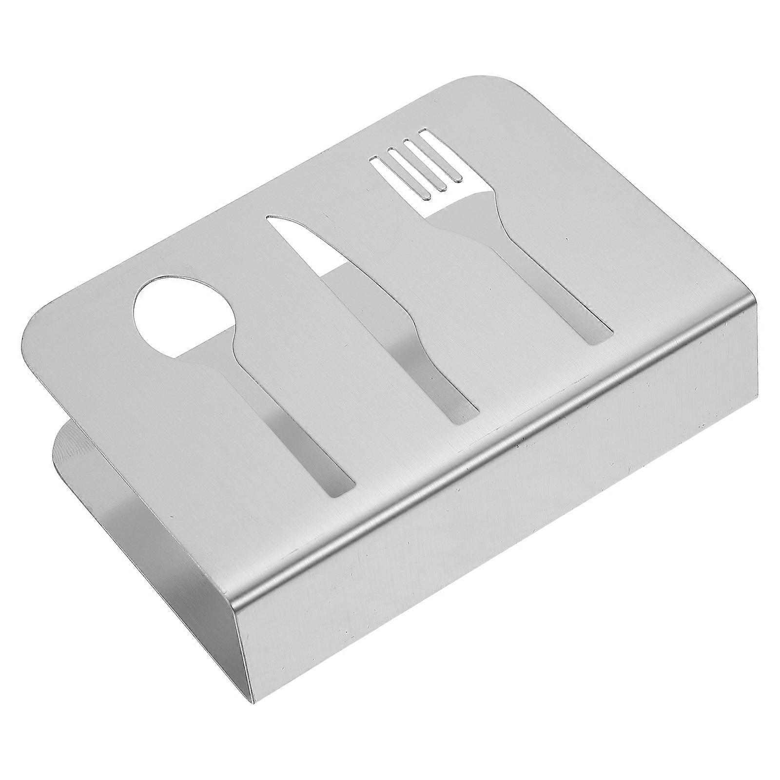 Creative Tissue Holder Silver Stainless Steel Dual-Function Napkin Stand for Home Use