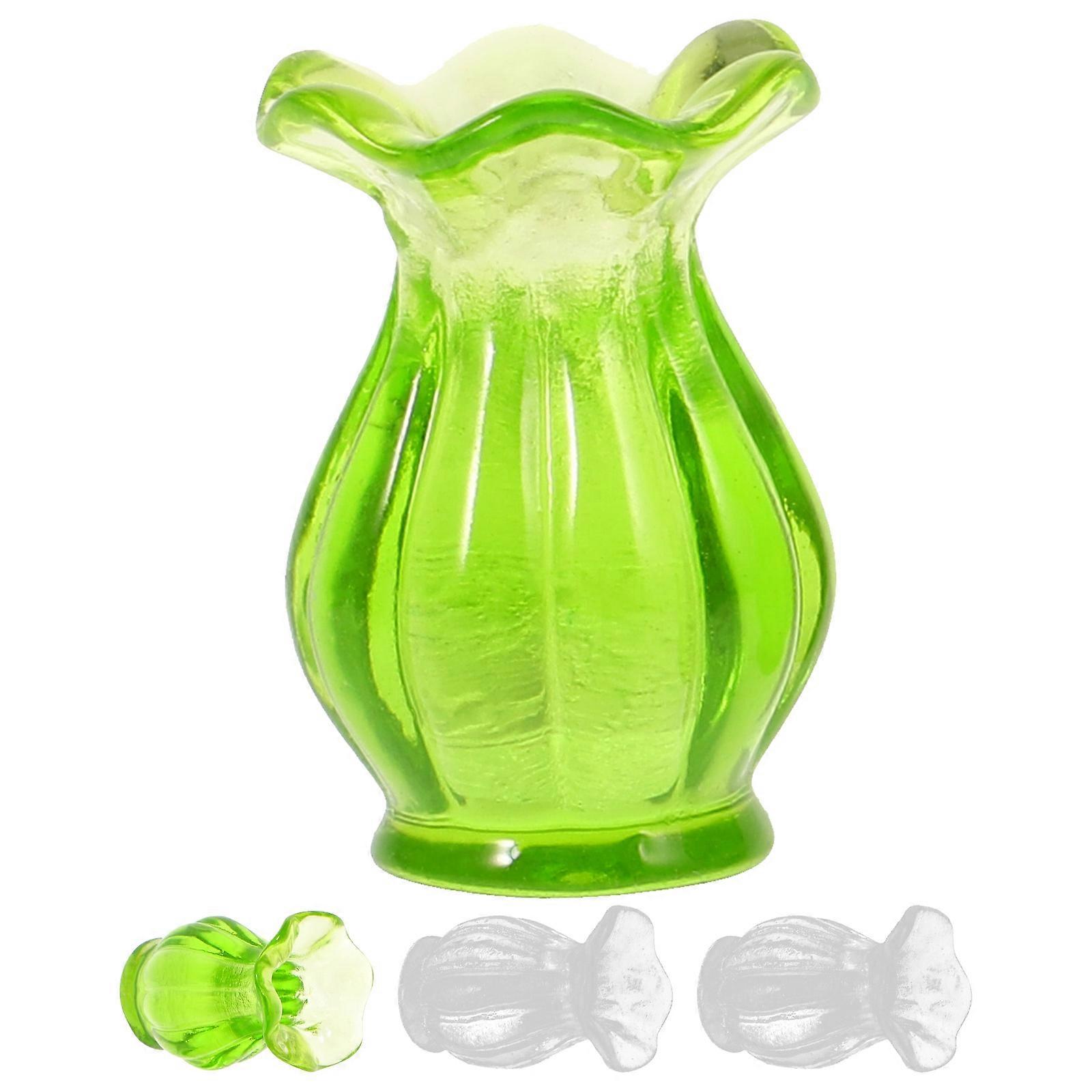 Miniature Decoration Vase Shape Plastic Home Decor 4Pcs