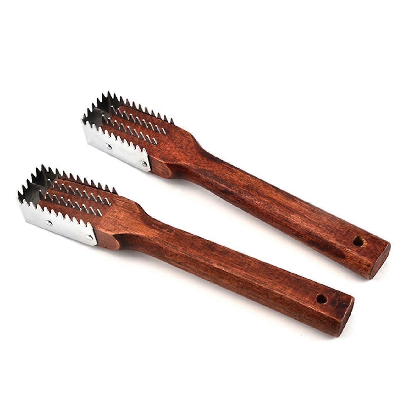 Fish Scale Remover With Rosewood Handle Handheld Fish Scale Cleaner For Easy Removal Of Scales Durable And Lightweight