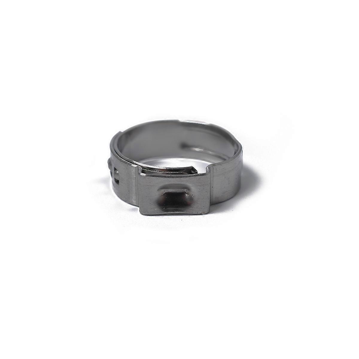 One Ear Hose Clamps 10Set 304 Stainless Steel Single Ear Hose Clamps Silver For Automotive Use Preventing Gas Loss