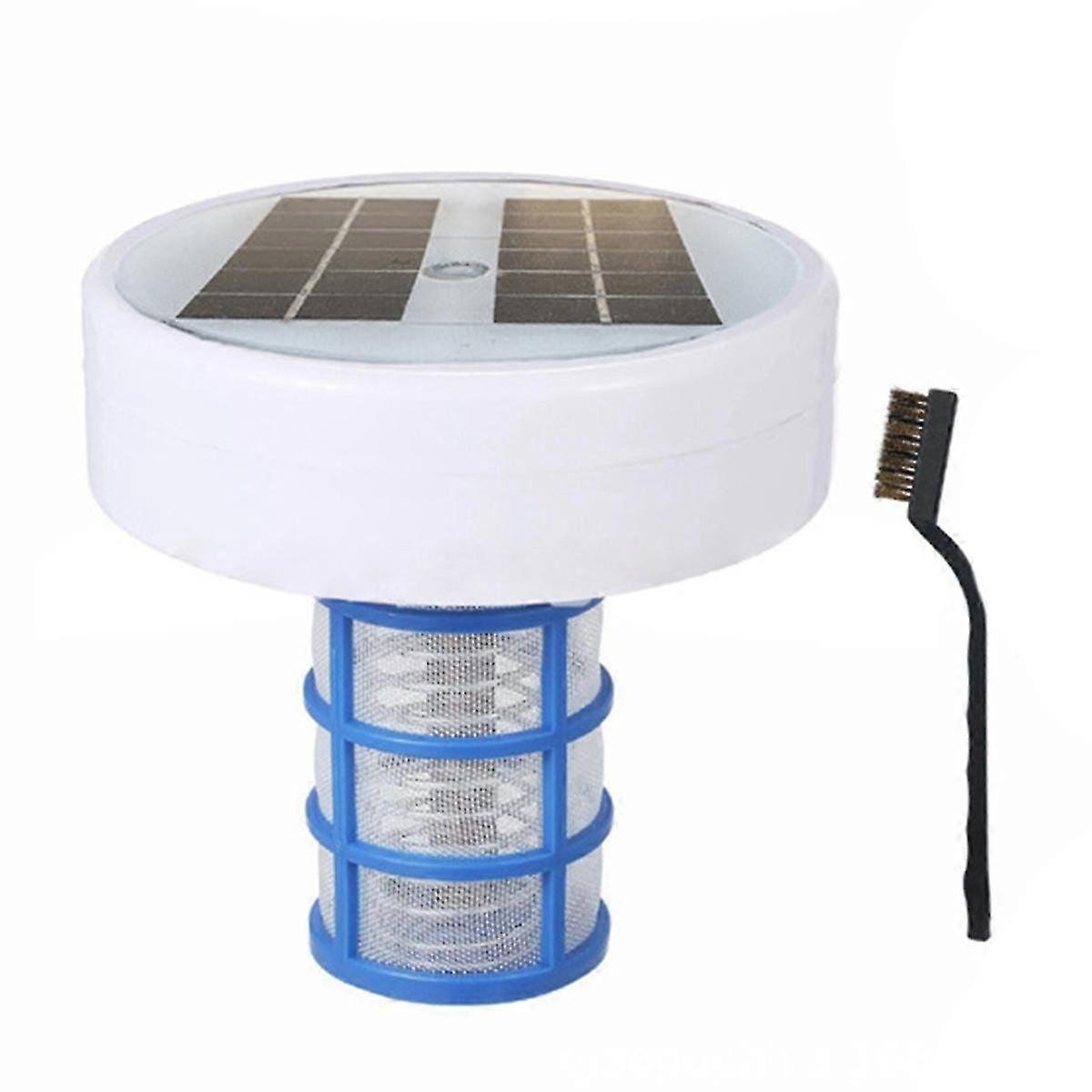 Solar Pool Ionizer, Copper Pool Ionizer Floater Auto Switching of Multi-Colored LED Night Light, Flo