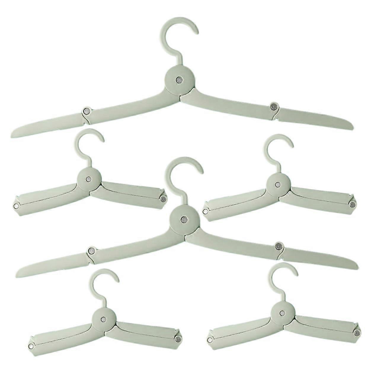 Pack of 6 Foldable Travel Hangers, Spacesaving Metal Hangers
