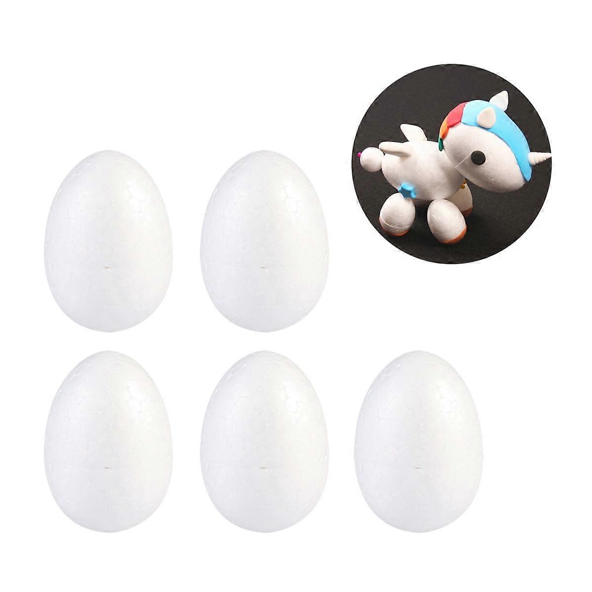 DIY Foam Egg for Easter Crafts 50Pcs Durable White Durafoam Easter Eggs