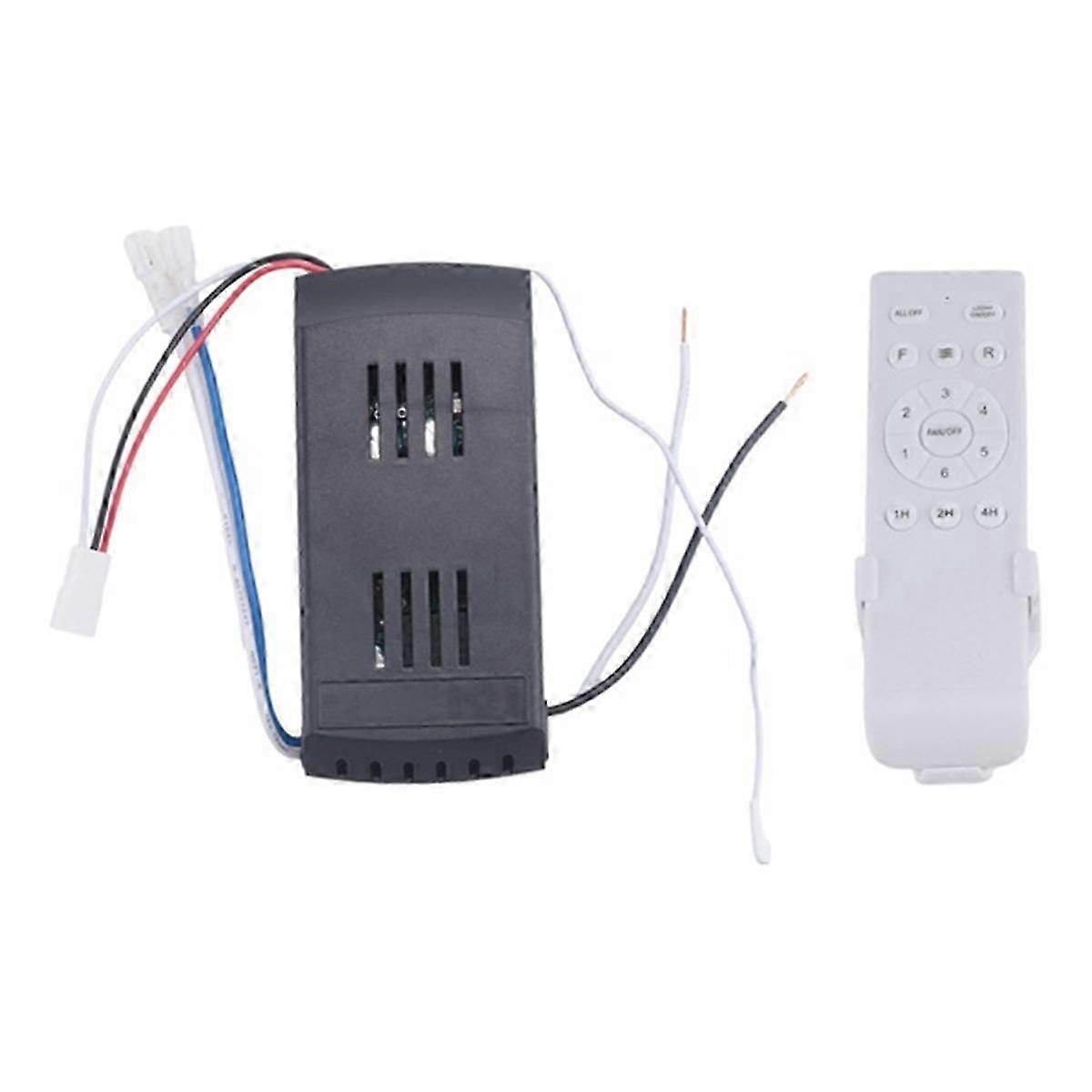 Universal Ceiling Fan Remote Control Kit 30W 6-Speed Timing Function DC Fan Light Remote Replacemen