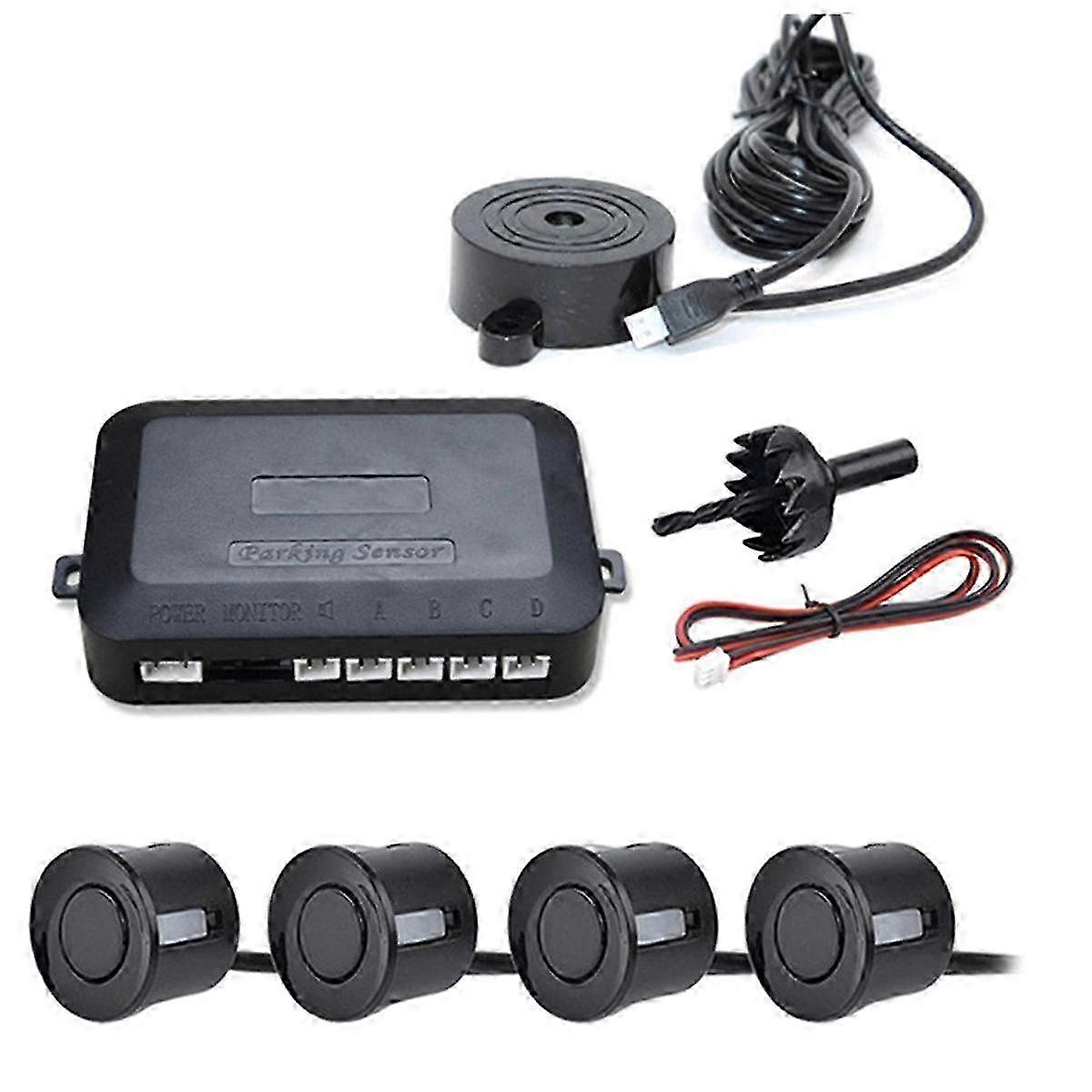 Universelles Parksensor-Kit mit 4 Sensoren Summer Reverse Backup Radar Sound Alert System