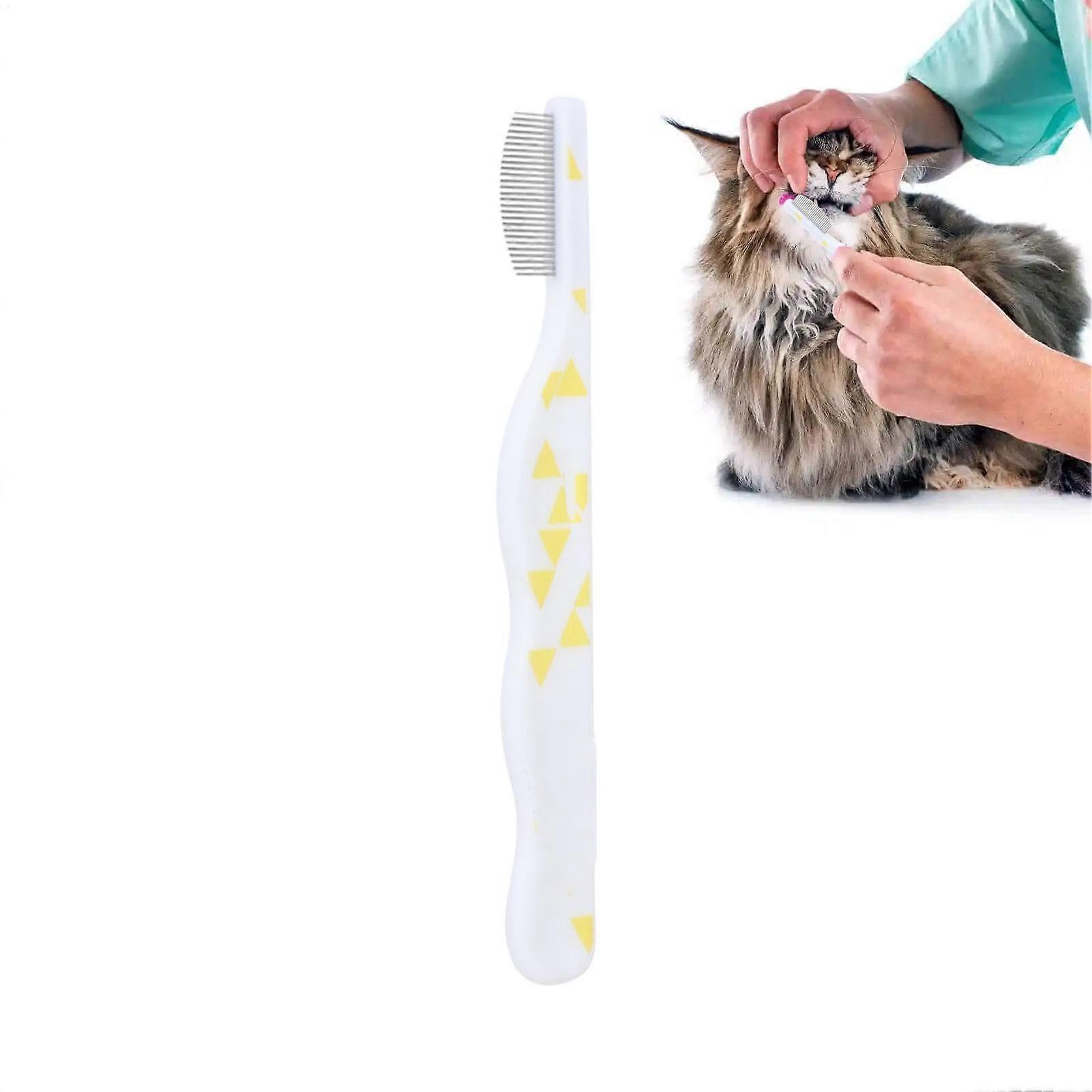 Pet detangler brush, pet grooming comb Nonslip dog comb Portable cat combs for matting, pet massaging tools for long and shorthaired dogs, white