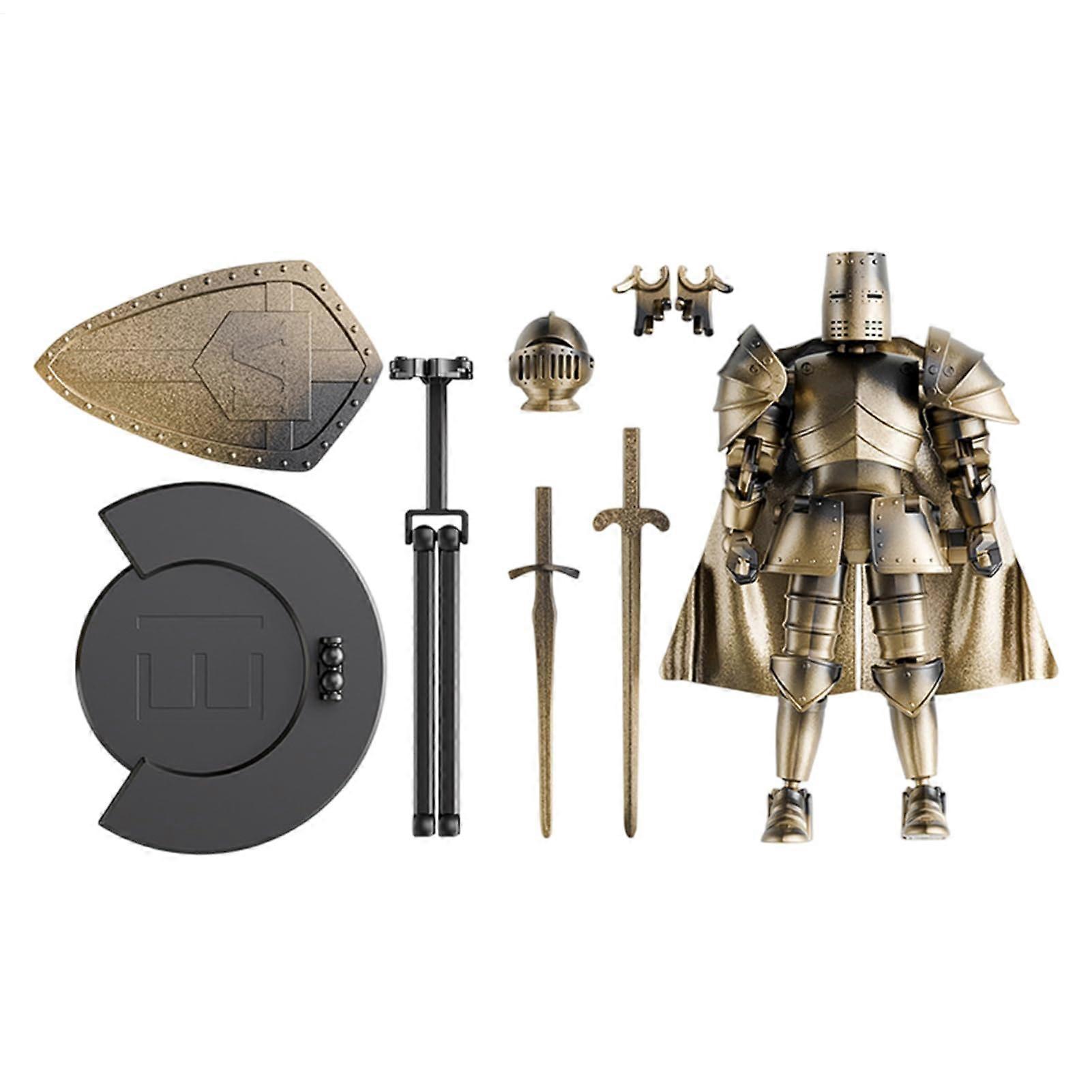 Articulated Knight Figure  Medieval Warrior Collector, MultiJointed Action Statue  360° Rotatable Head  Limbs