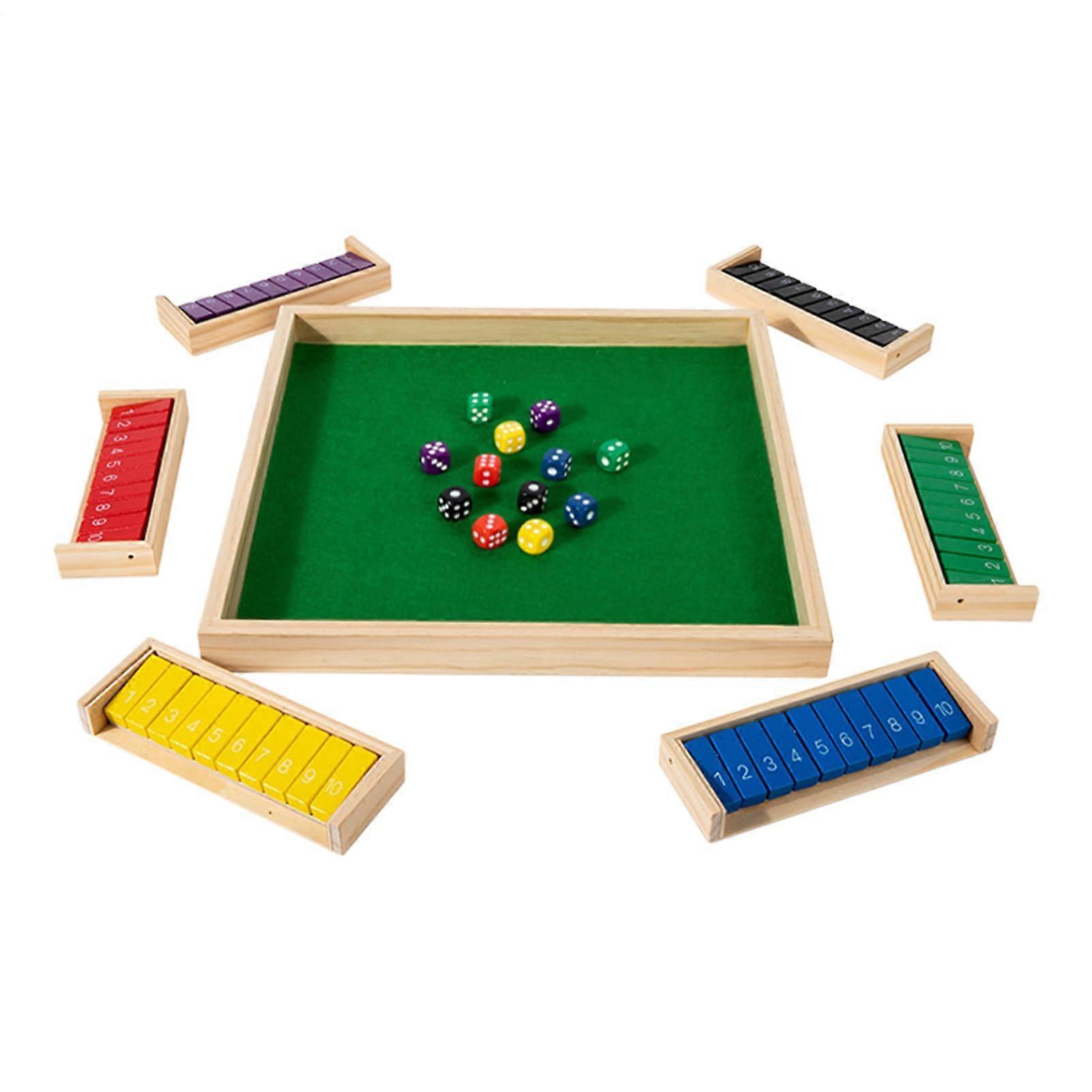 Close the Box Game with Wooden Dice for Tabletop, Team Building Game Nights