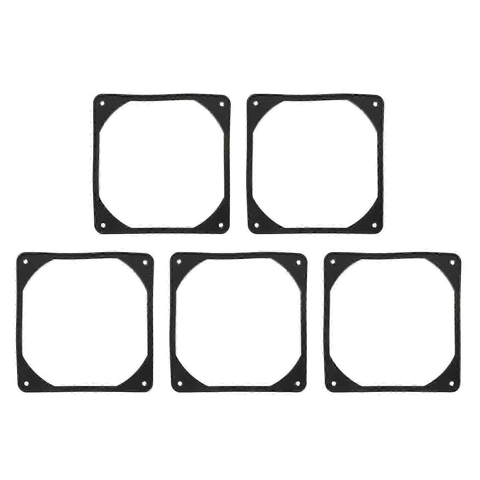Fan Shock Absorption Pad Computer Fan Shock Proof Square Black Noise Reduction 5Pack