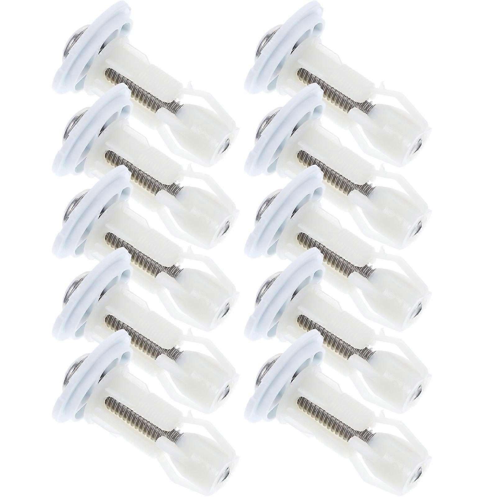Universal Toilet Bolts Kit Toilet Seat Hinges Screws Fixing Kit for Toilet Repair 304 Stainless Steel 10Set