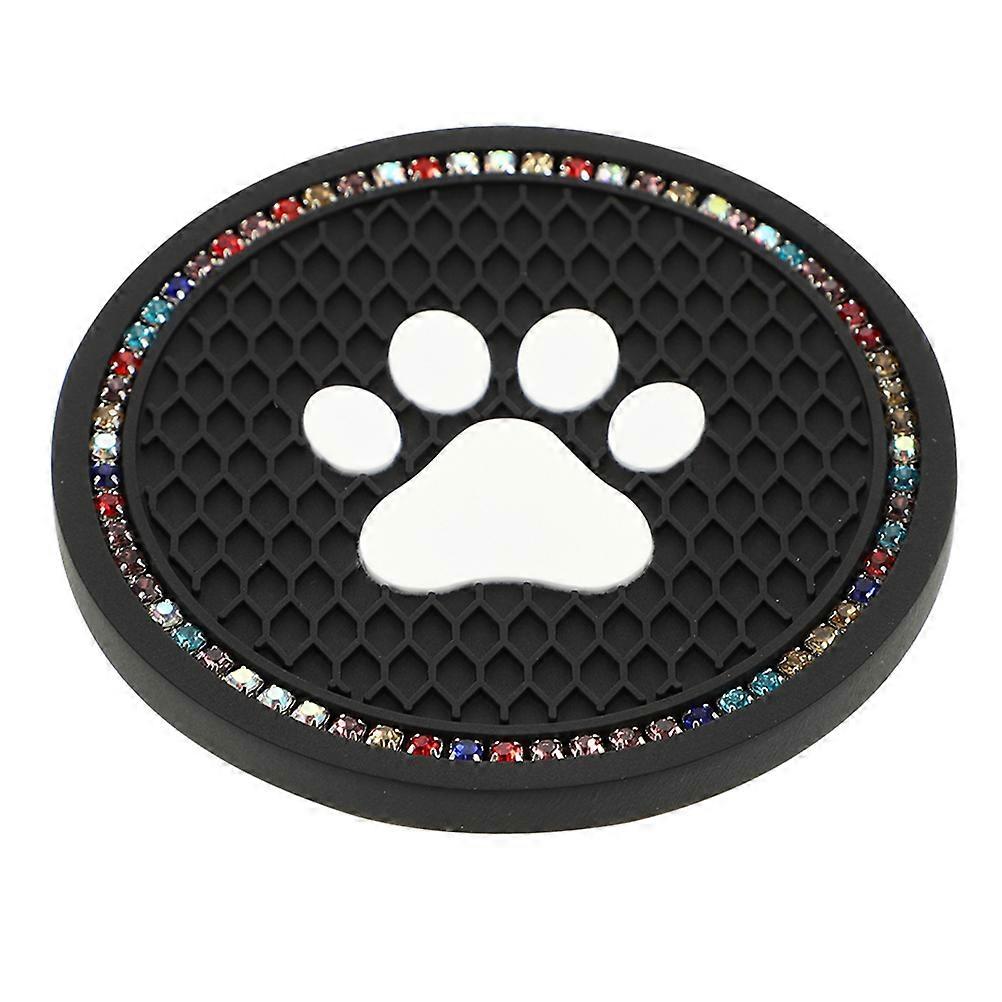 Car Cup Pad Multi-Functional Cat Paw Shape Non-Slip Resistant White 2.75X2.75in 1Set